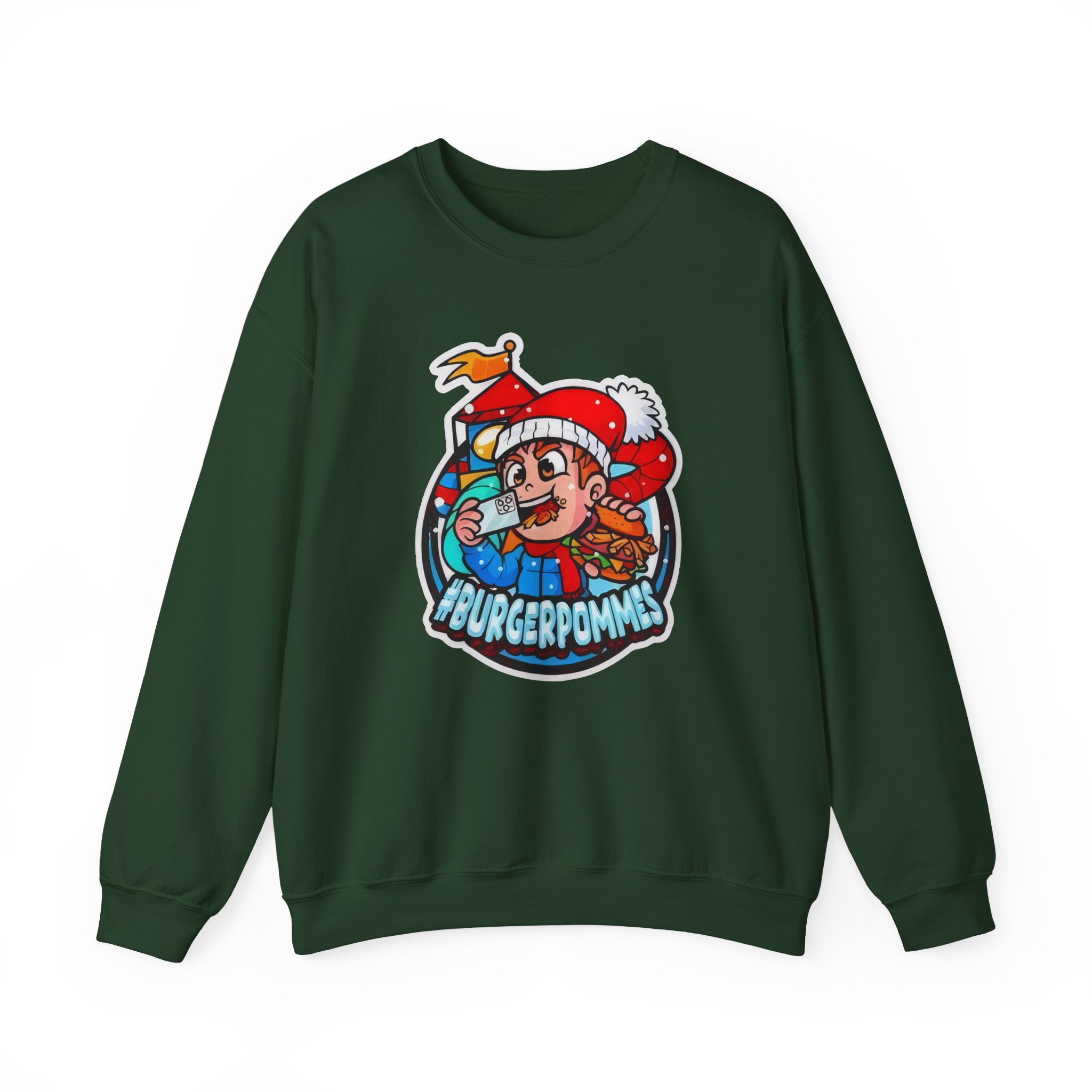 Burger Pommes Unisex Heavy Blendâ„¢ Crewneck Sweatshirt