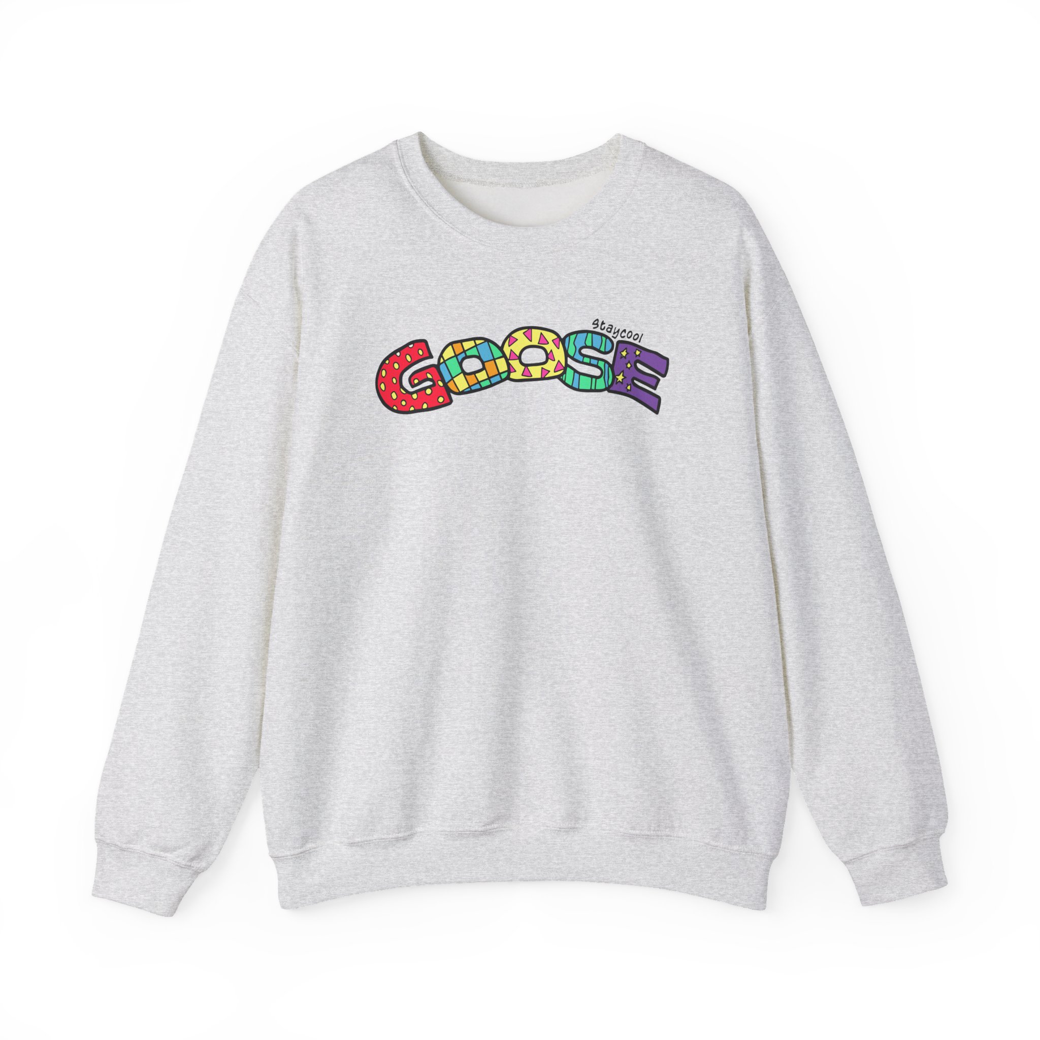 Goose x Staycool   Rainbow Unisex Heavy Blendâ„¢ Crewneck Sweatshirt