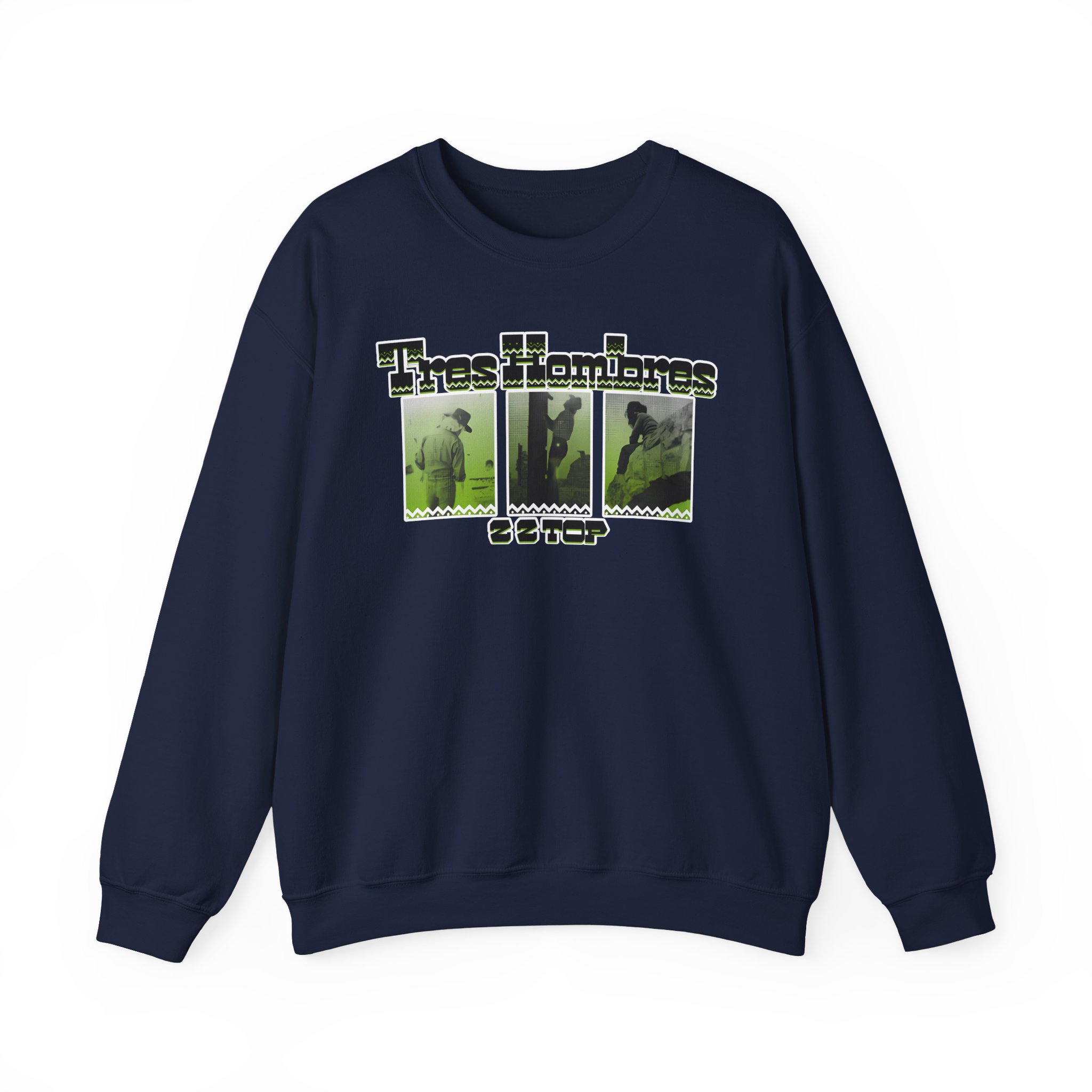 Zz Top 3 Hombres Unisex Heavy Blendâ„¢ Crewneck Sweatshirt