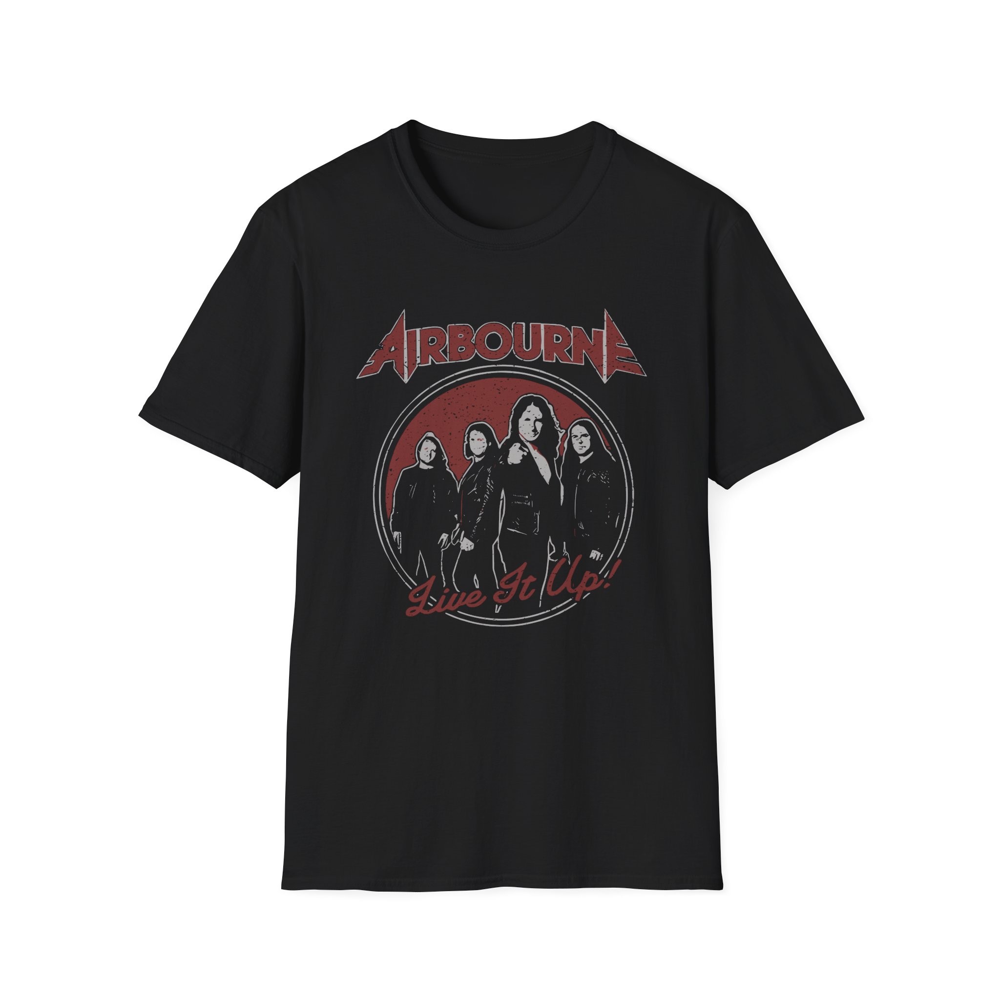 Airbourne - Black Live It Up Unisex Softstyle T-Shirt