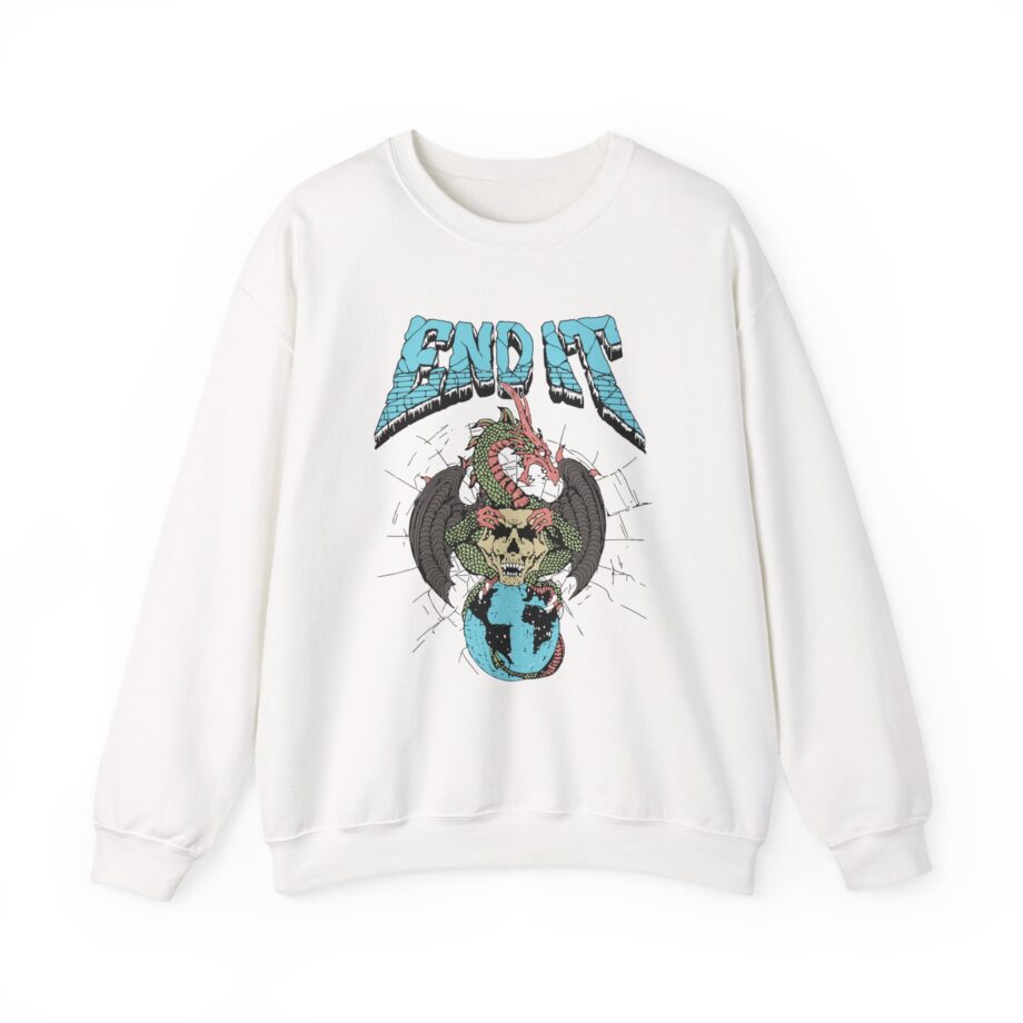 End It Dragon Skull Unisex Heavy Blend Crewneck Sweatshirt