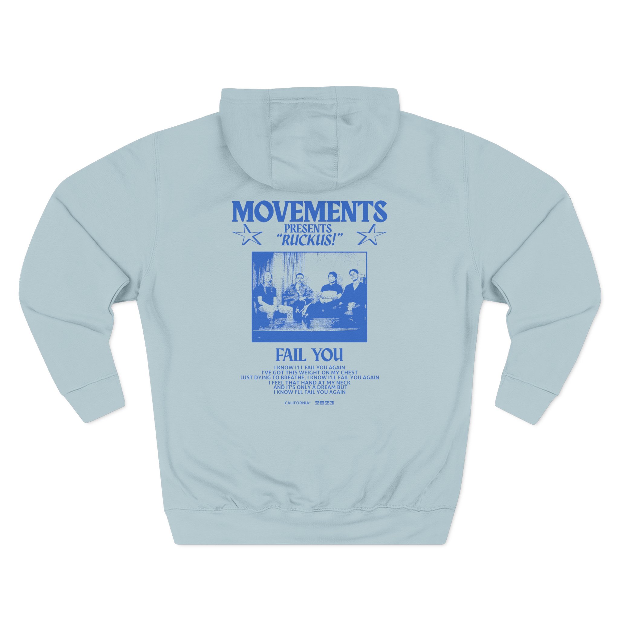 Movements Fail You Photo Three-Panel Fleece Hoodie