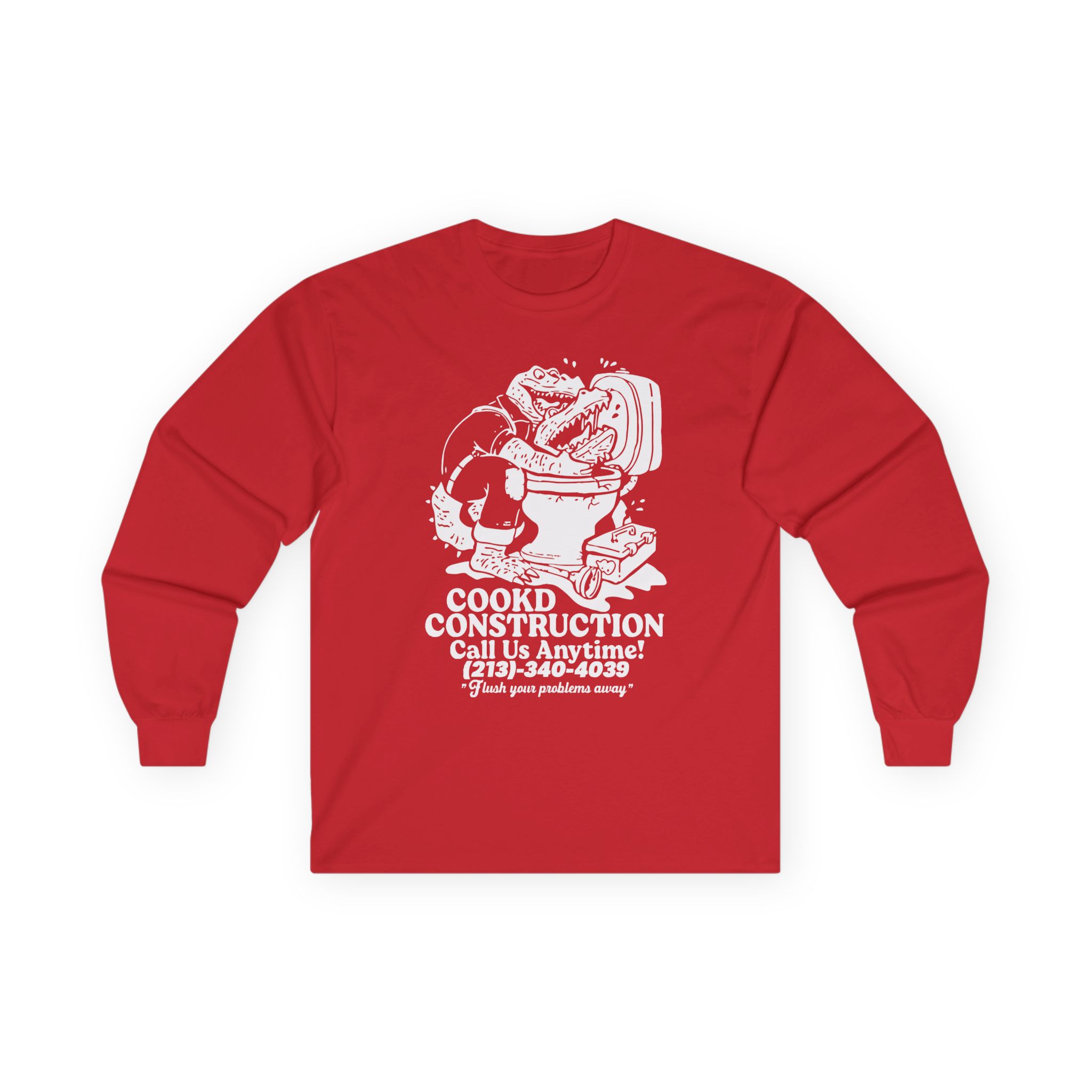 Lazarbeam  Cookd Construction Call Us Anytime Unisex Ultra Cotton Long Sleeve Tee