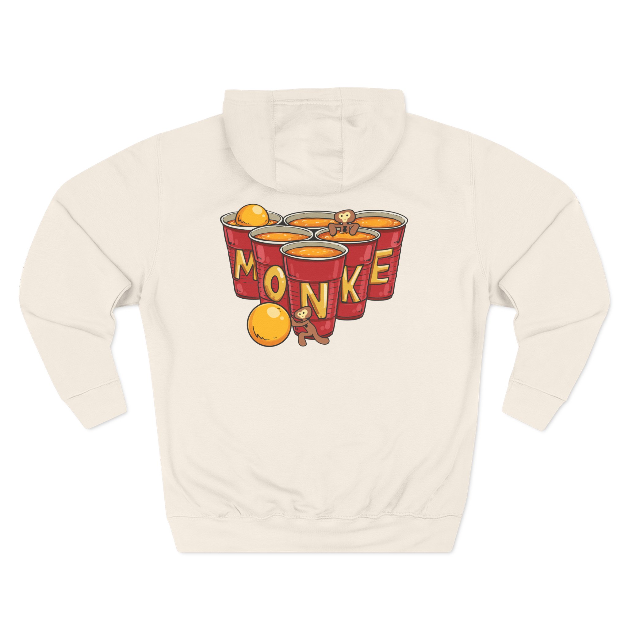 Spoonkidv Monke Pong Three-Panel Fleece Hoodie