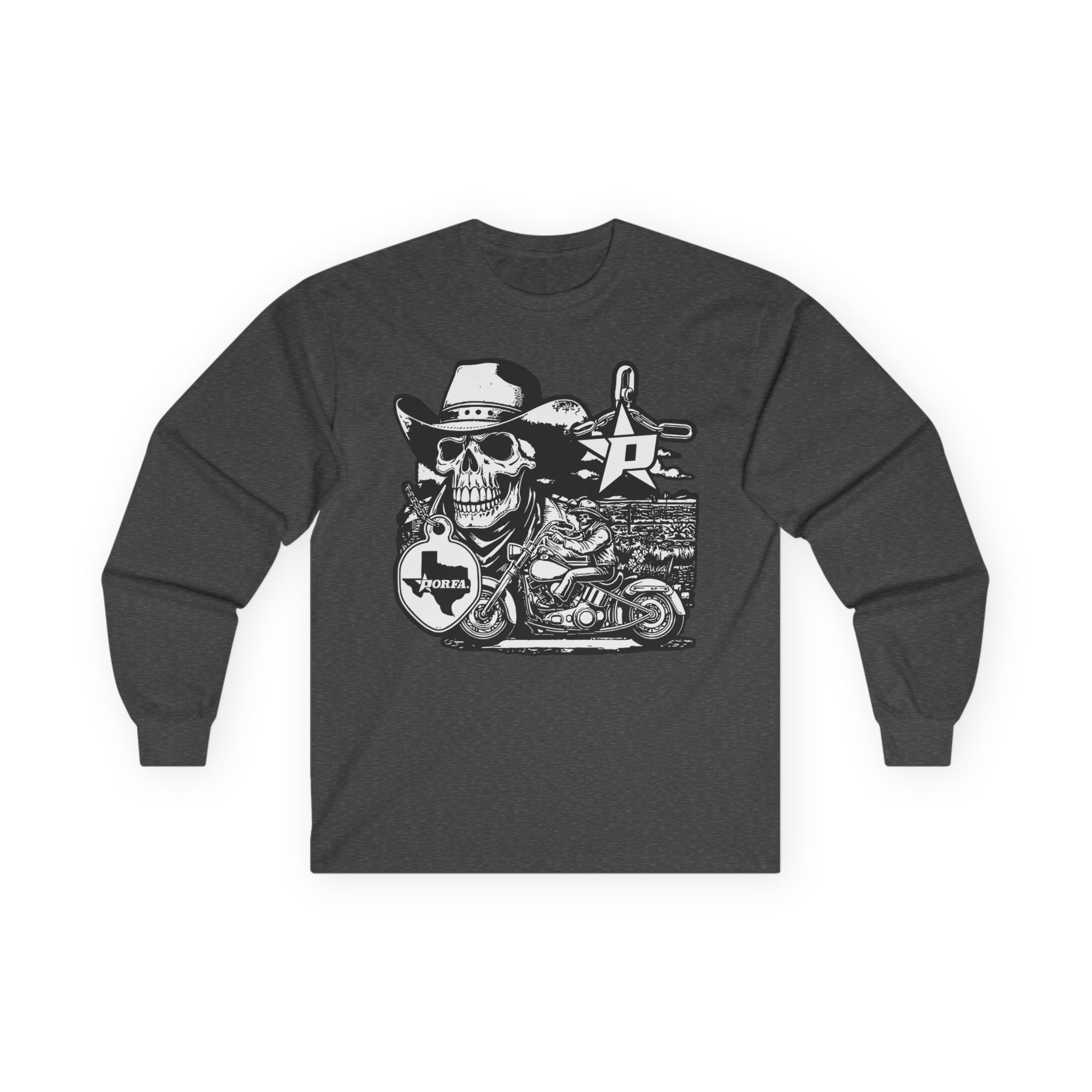 Porfa Texas Ride Unisex Ultra Cotton Long Sleeve Tee