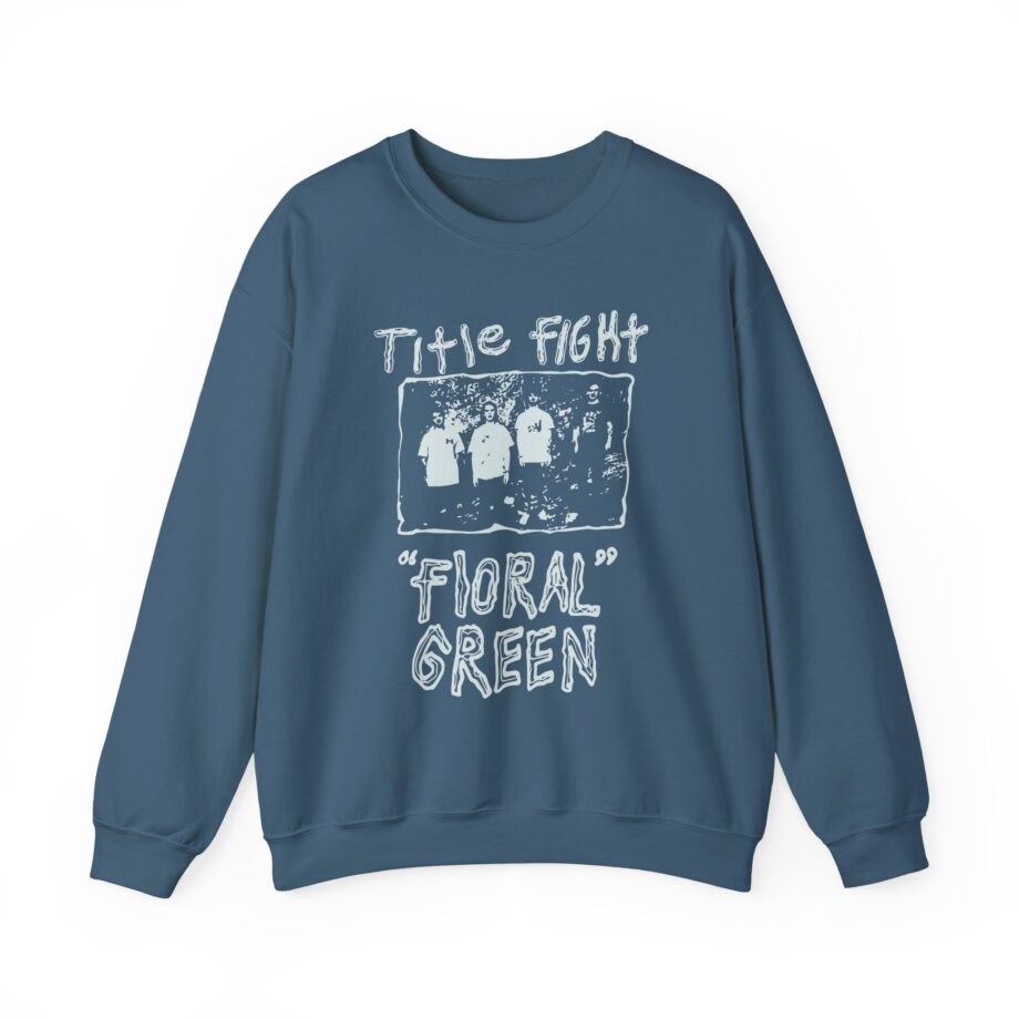 Title Fight Floral Green Unisex Heavy Blend™ Crewneck Sweatshirt