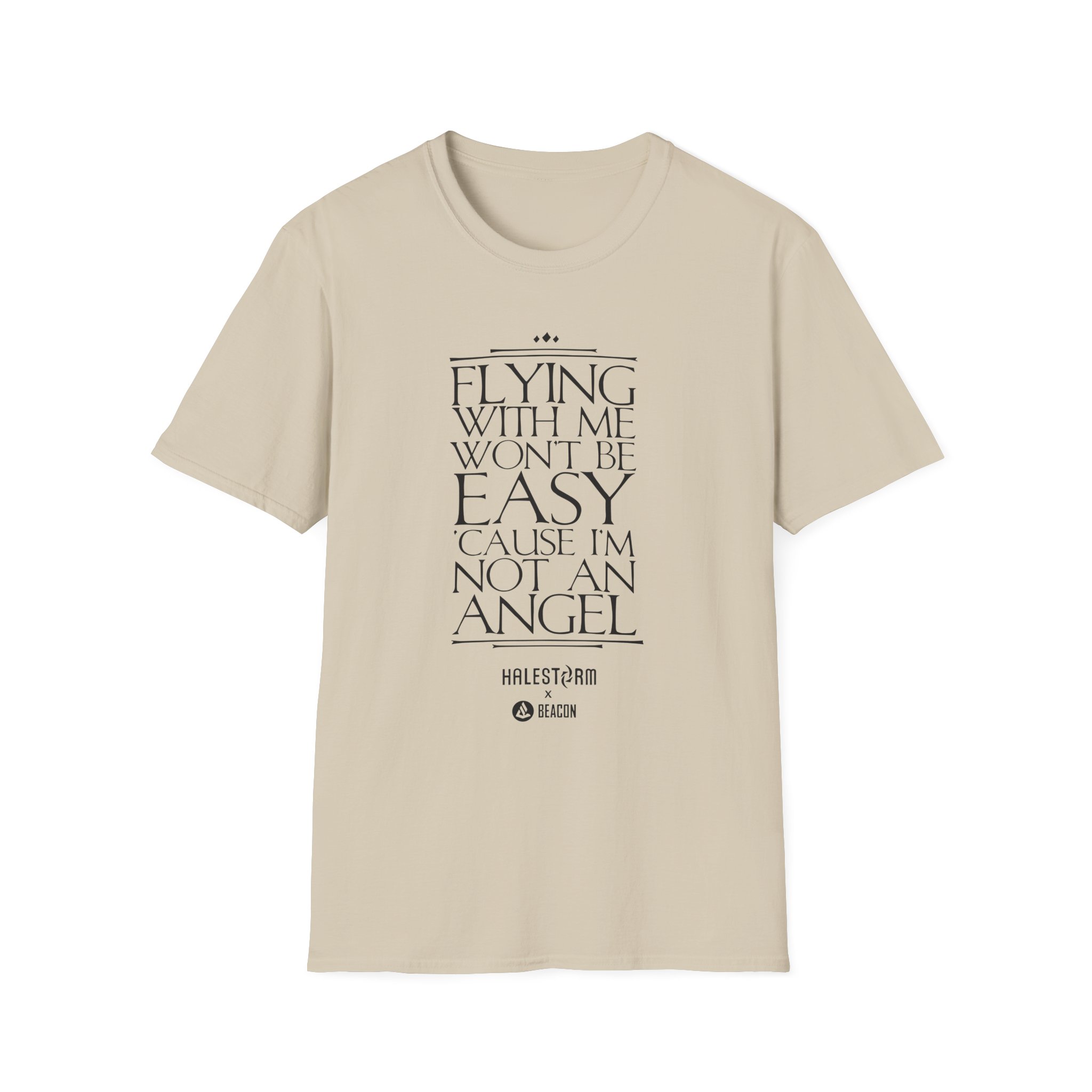 Halestorm Flying With Me Won't Be Easy 'cause I'm Not an Angel Unisex Softstyle T-Shirt