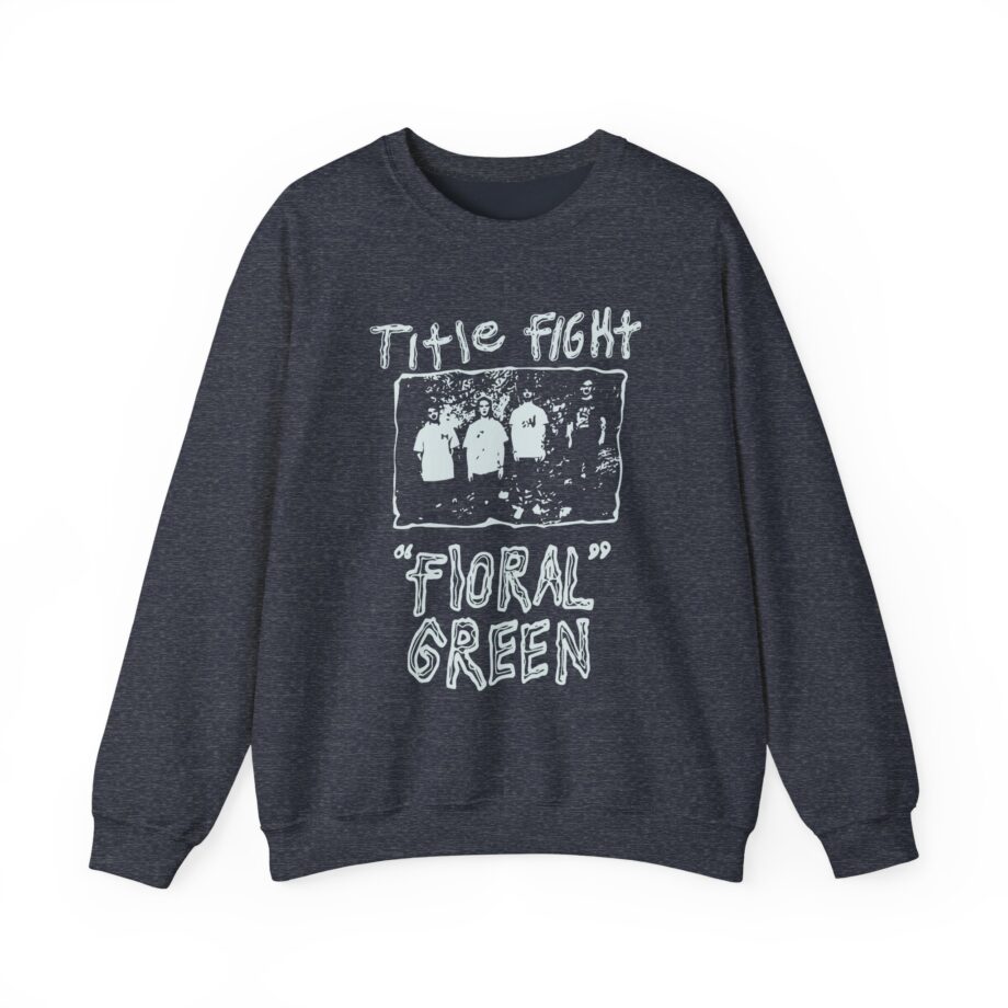 Title Fight Floral Green Unisex Heavy Blend™ Crewneck Sweatshirt