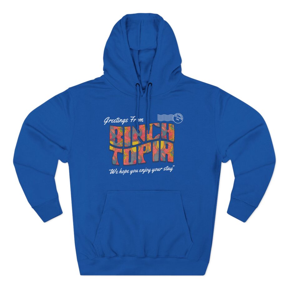 Binchtopia Postcard Three-Panel Fleece Hoodie
