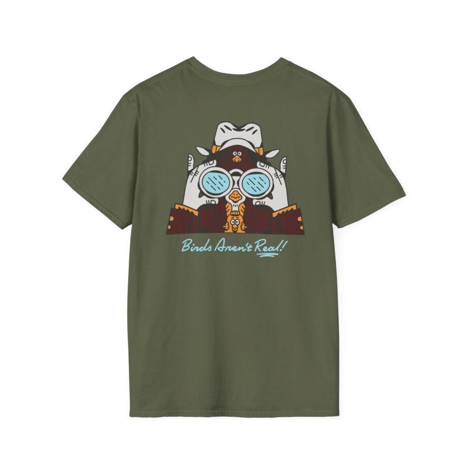 Birds Arent Real Trench Coat Hemp Unisex Softstyle T-Shirt