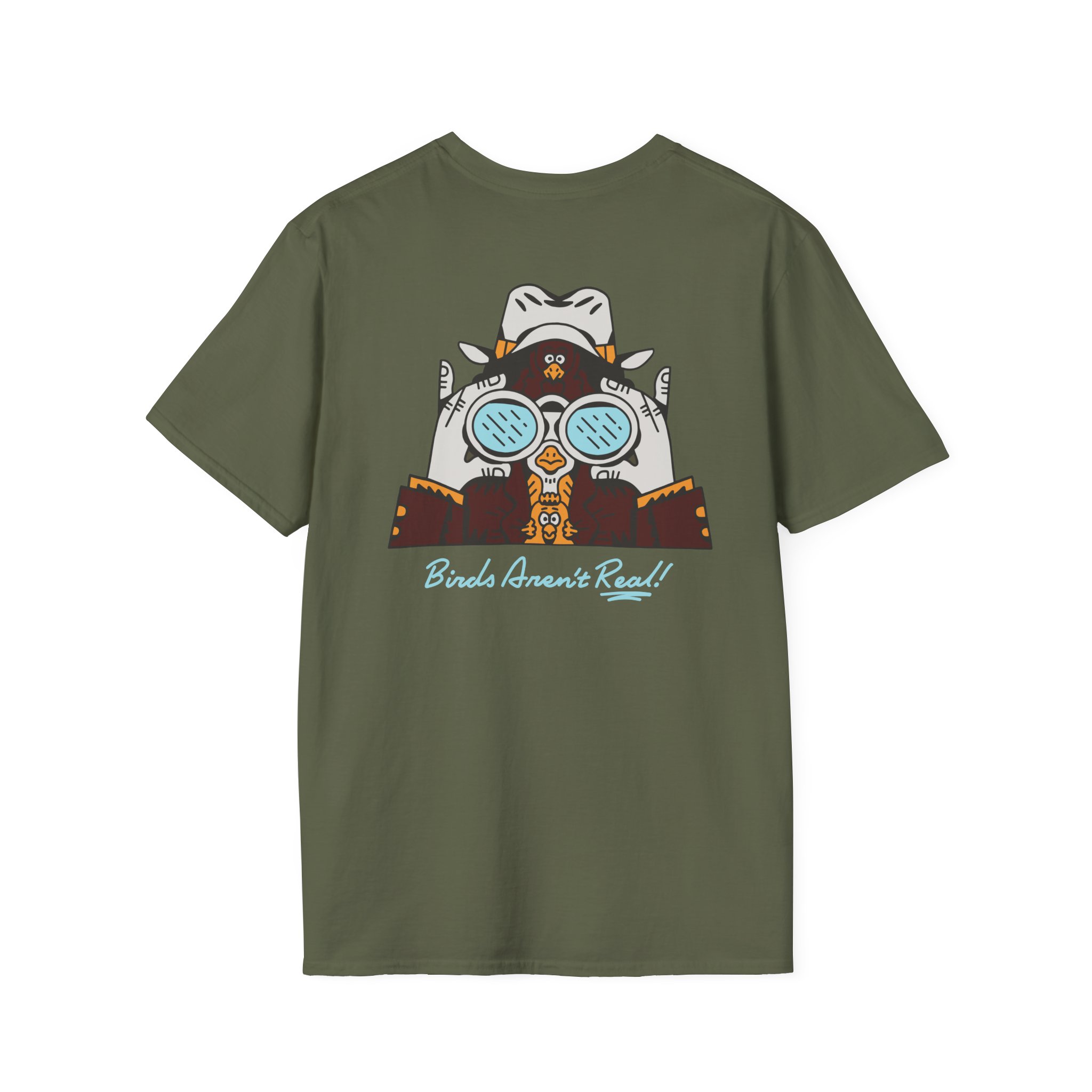 Birds Arent Real Trench Coat Hemp Unisex Softstyle T-Shirt