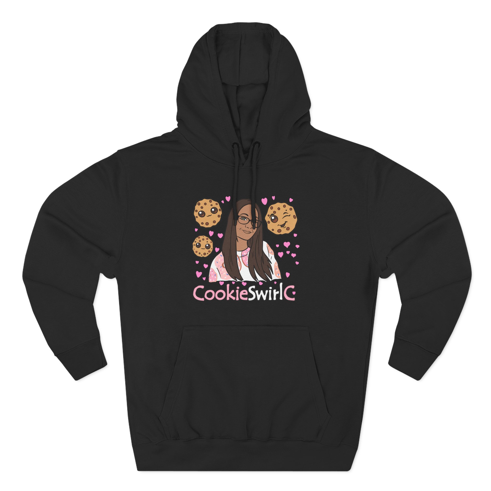 Cookieswirlc Three-Panel Fleece Hoodie