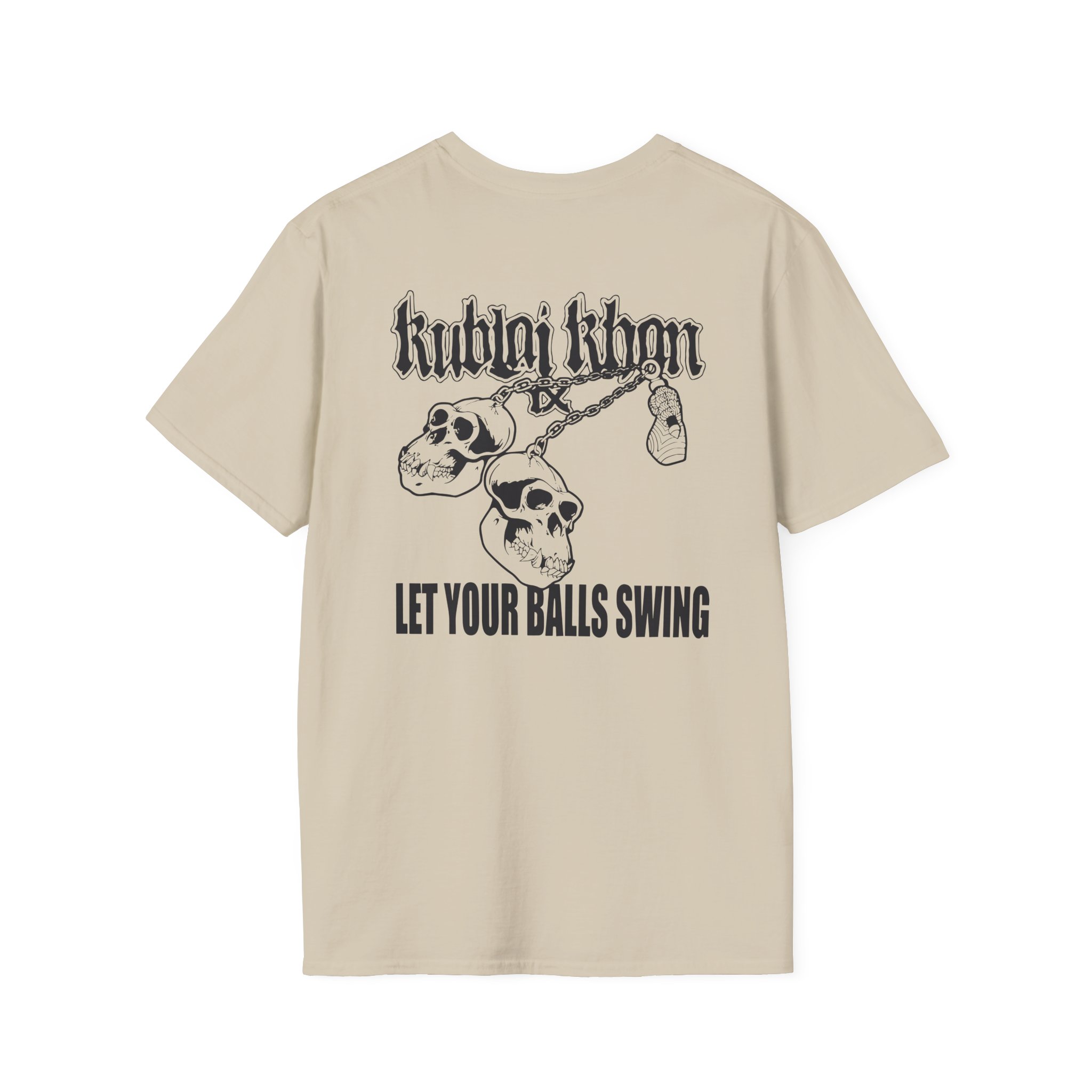 Kublai Khan - Let the Balls Swing Natural Unisex Softstyle T-Shirt