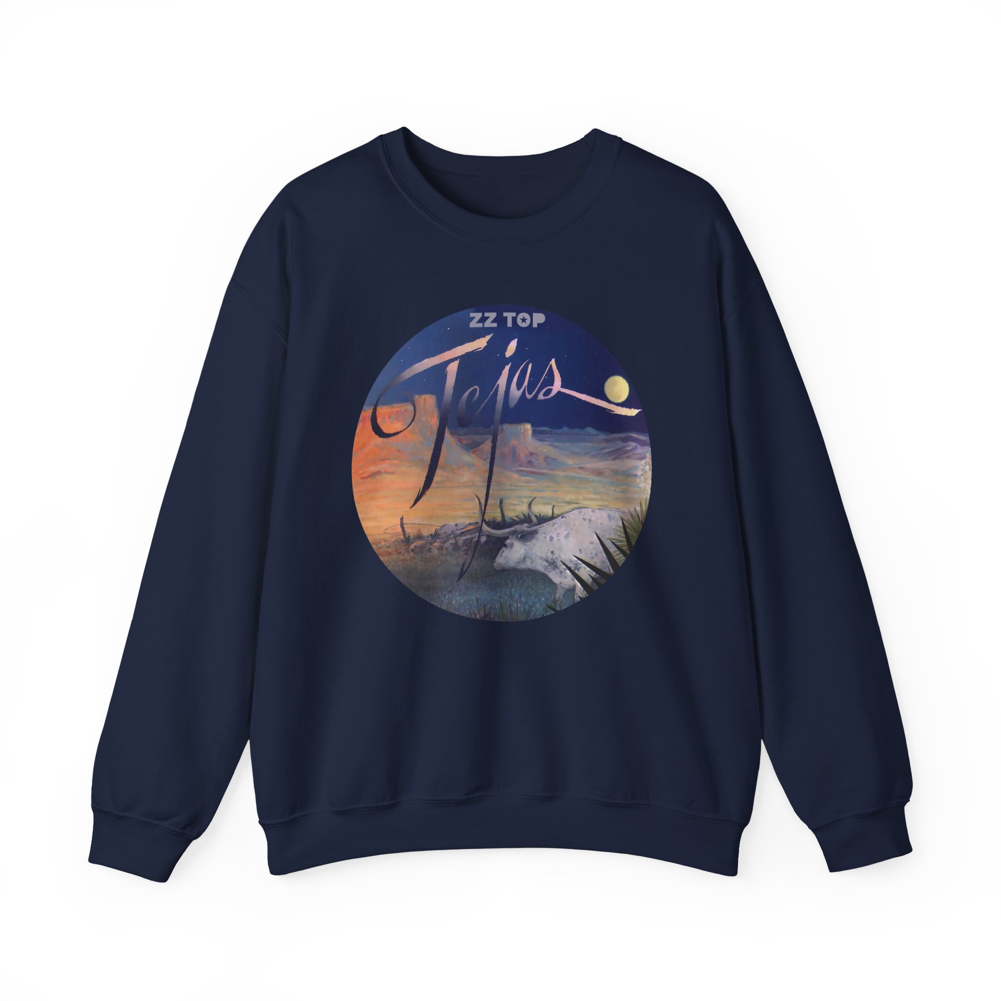 Zz Top 1976 Tejas Beige Unisex Heavy Blendâ„¢ Crewneck Sweatshirt