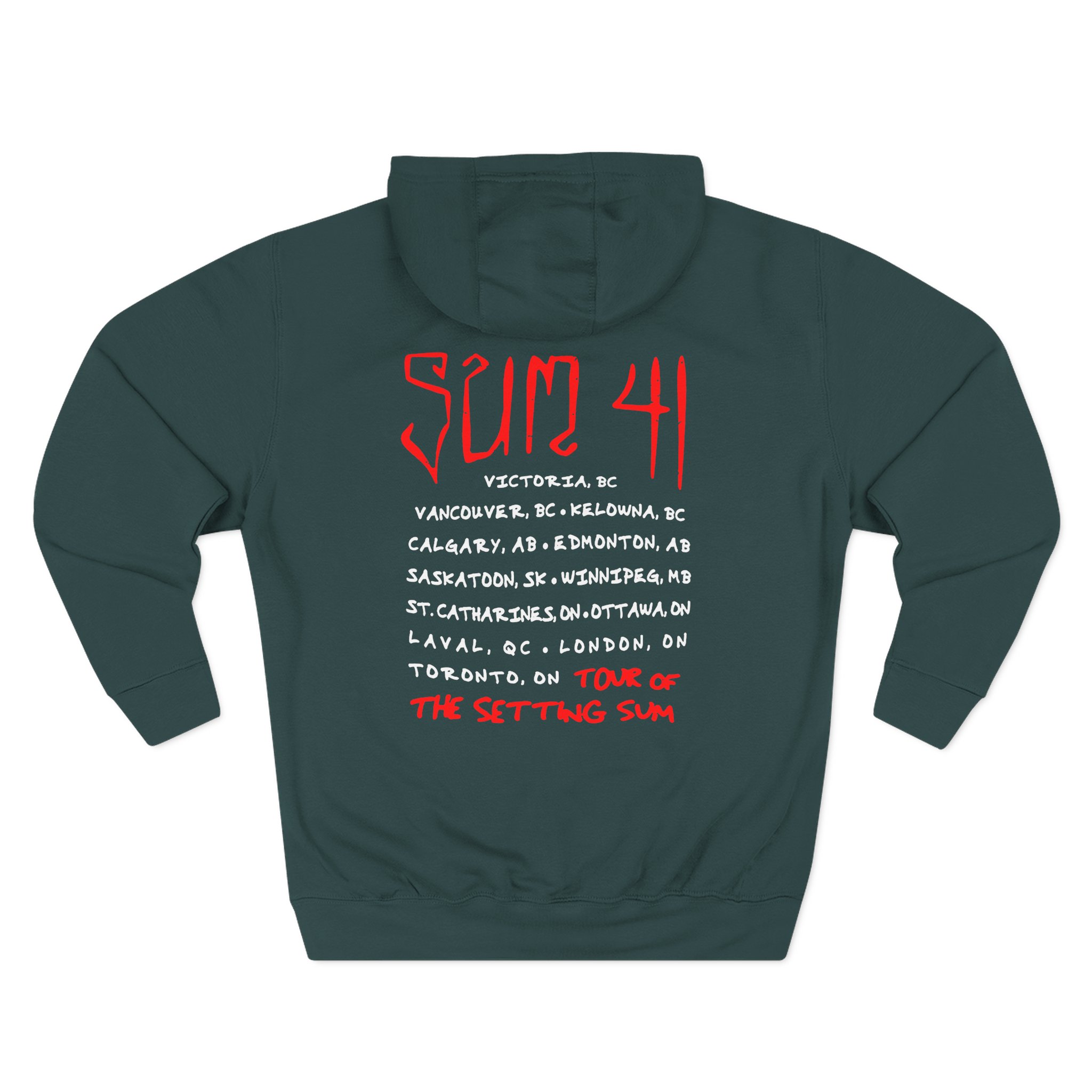 Sum 41 Skull Sketch Tour Three-Panel Fleece Hoodie