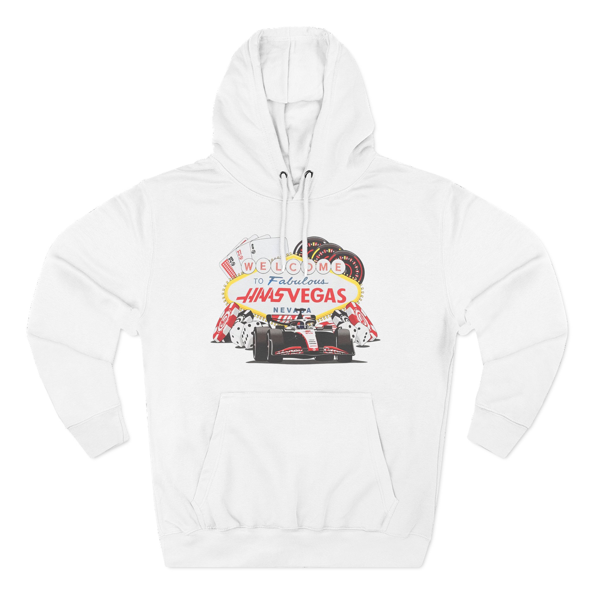 Haas F1 Las Vegas Gp Three-Panel Fleece Hoodie