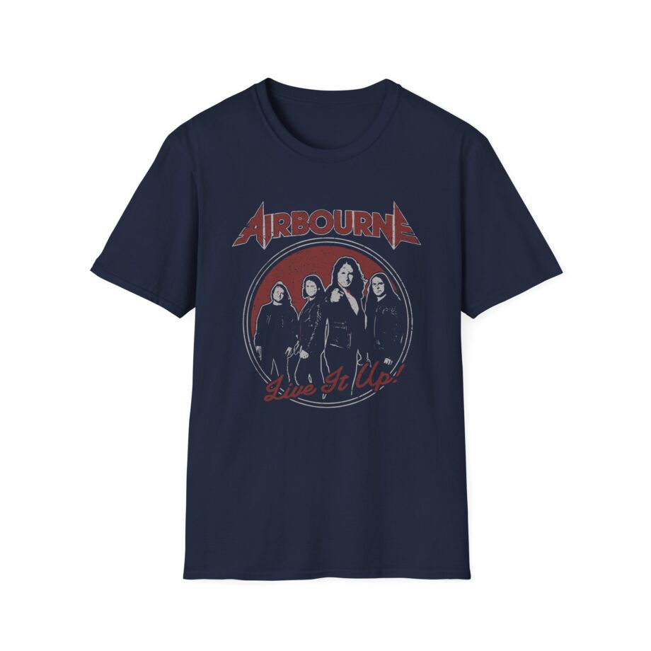 Airbourne - Black Live It Up Unisex Softstyle T-Shirt