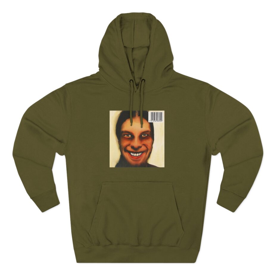 Aphex Twin I Care Because You Do  Album Cover Three-Panel Fleece Hoodie