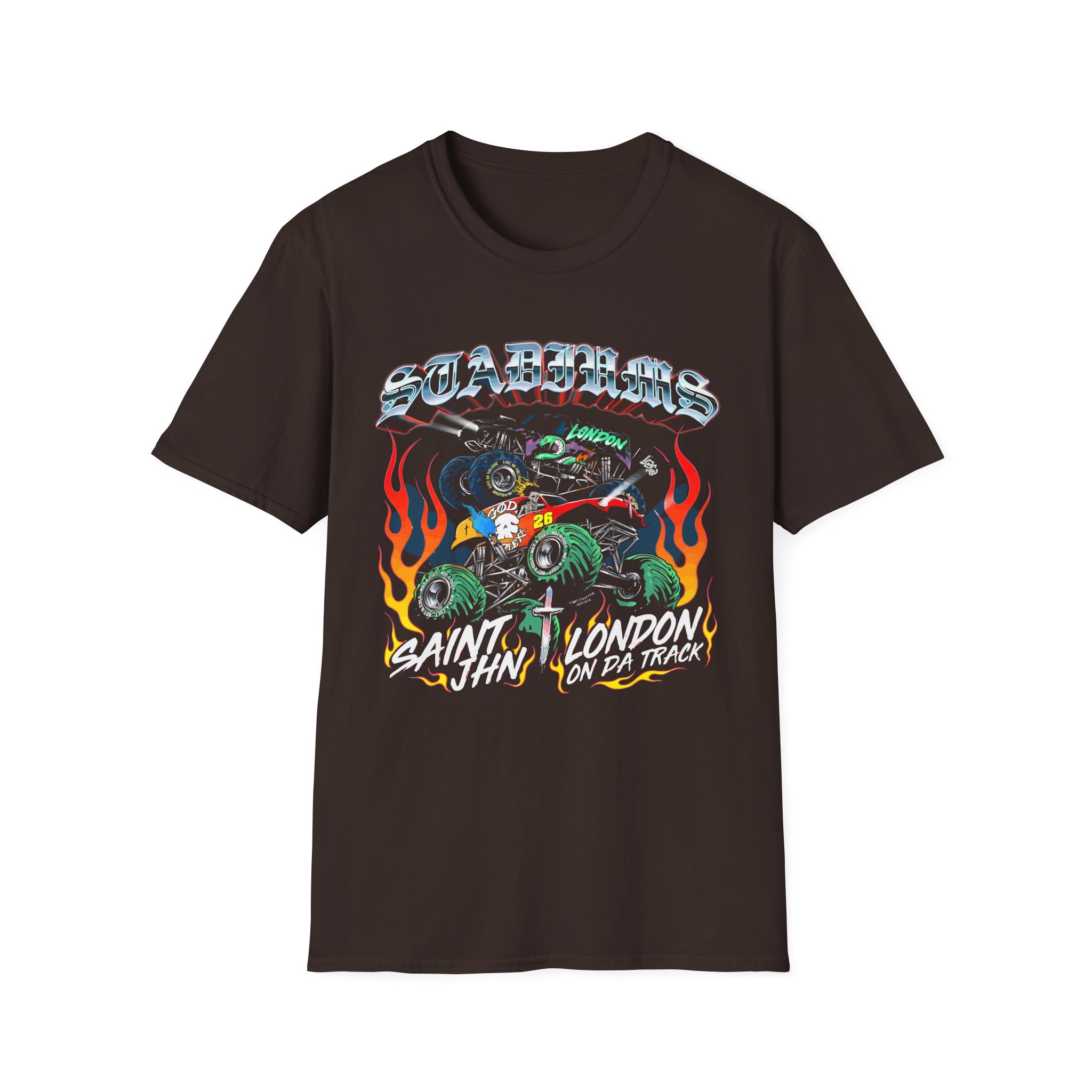 Saint Jhn Stadiums With London on Da Track Unisex Softstyle T-Shirt