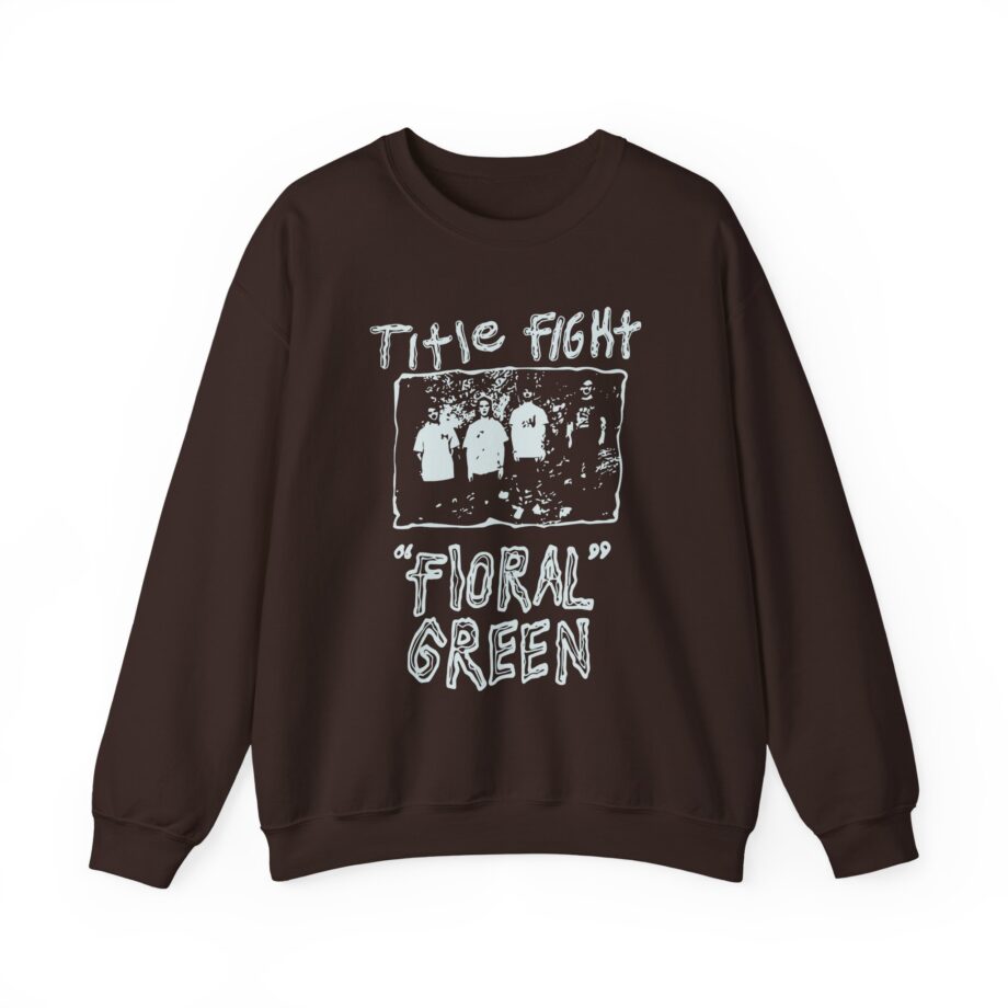 Title Fight Floral Green Unisex Heavy Blend™ Crewneck Sweatshirt