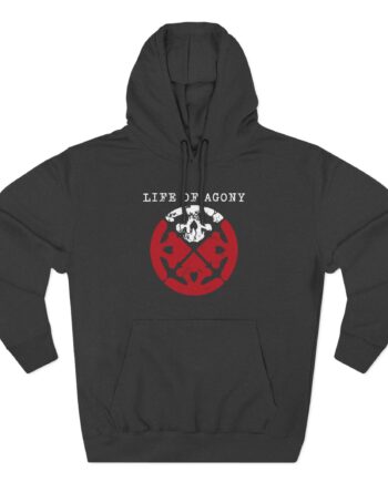 Vtg Life of Agony Band Music Star Three-Panel Fleece Hoodie