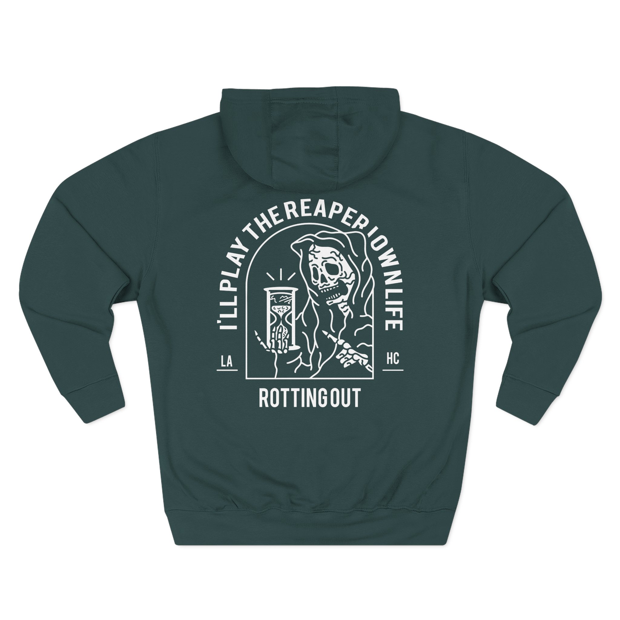 Rotting Out I'll Play the Reaper in My Own Life Three-Panel Fleece Hoodie