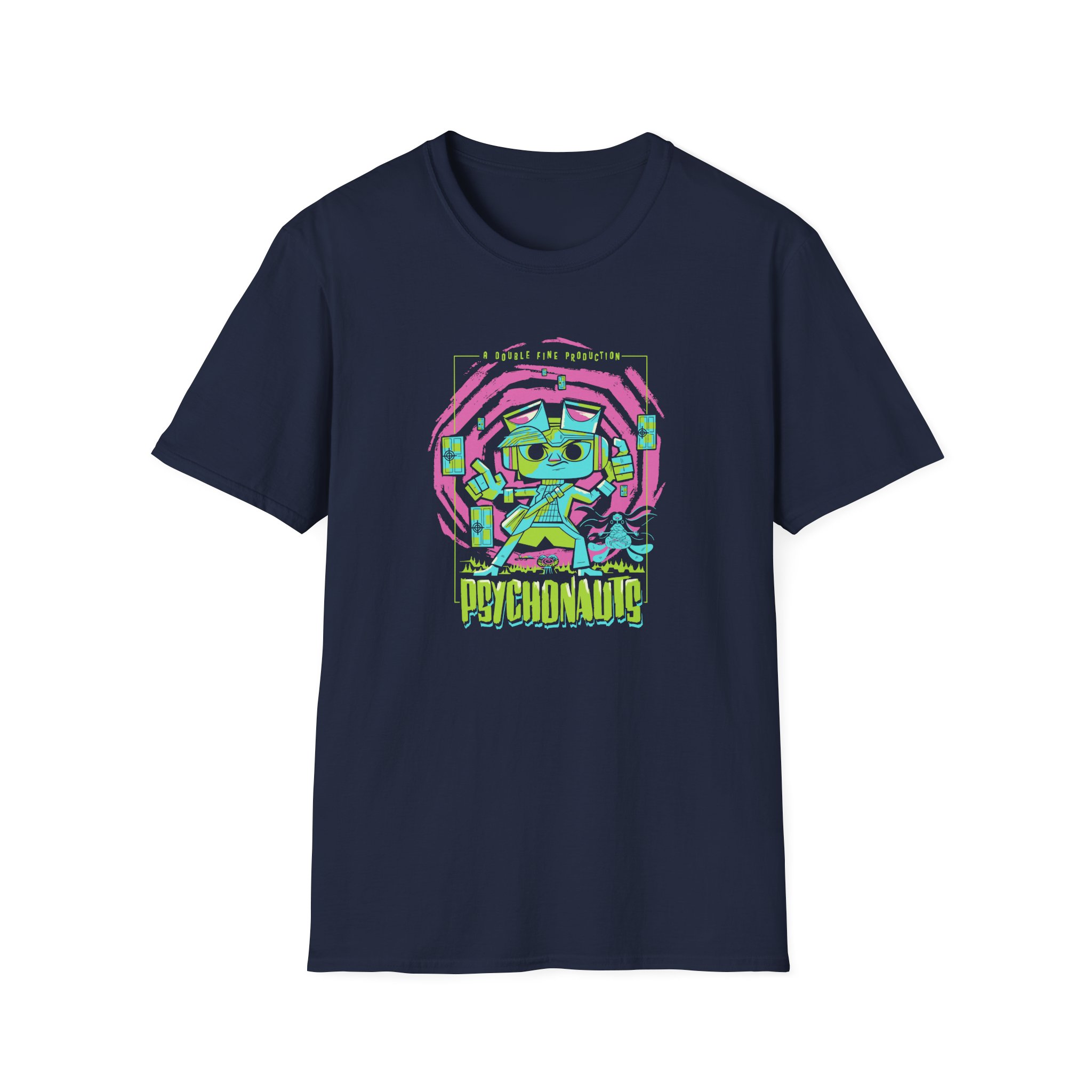 Double Fine Psychic Mystery Unisex Softstyle T-Shirt