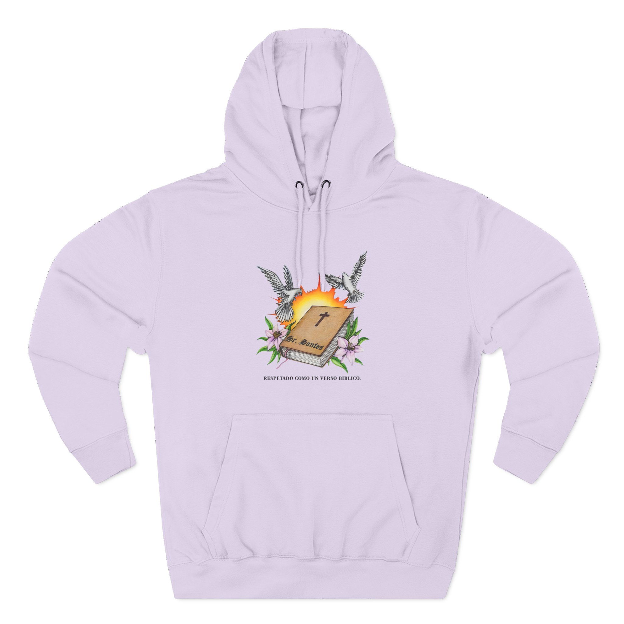 Arcangel Respira Como Un Verso Biblico Three-Panel Fleece Hoodie