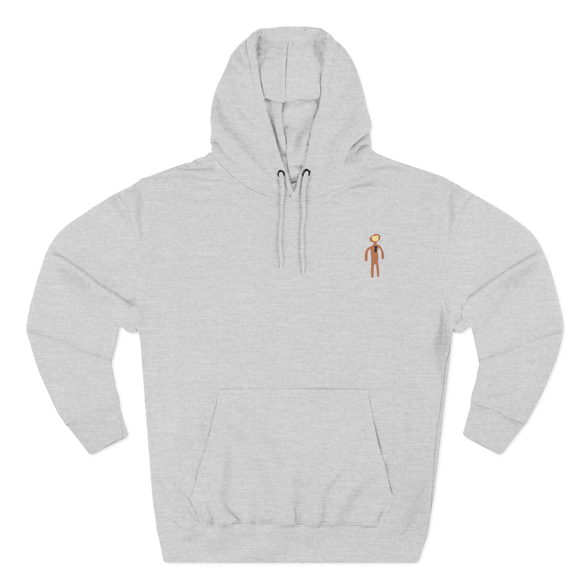 Monke Embroidered Three-Panel Fleece Hoodie