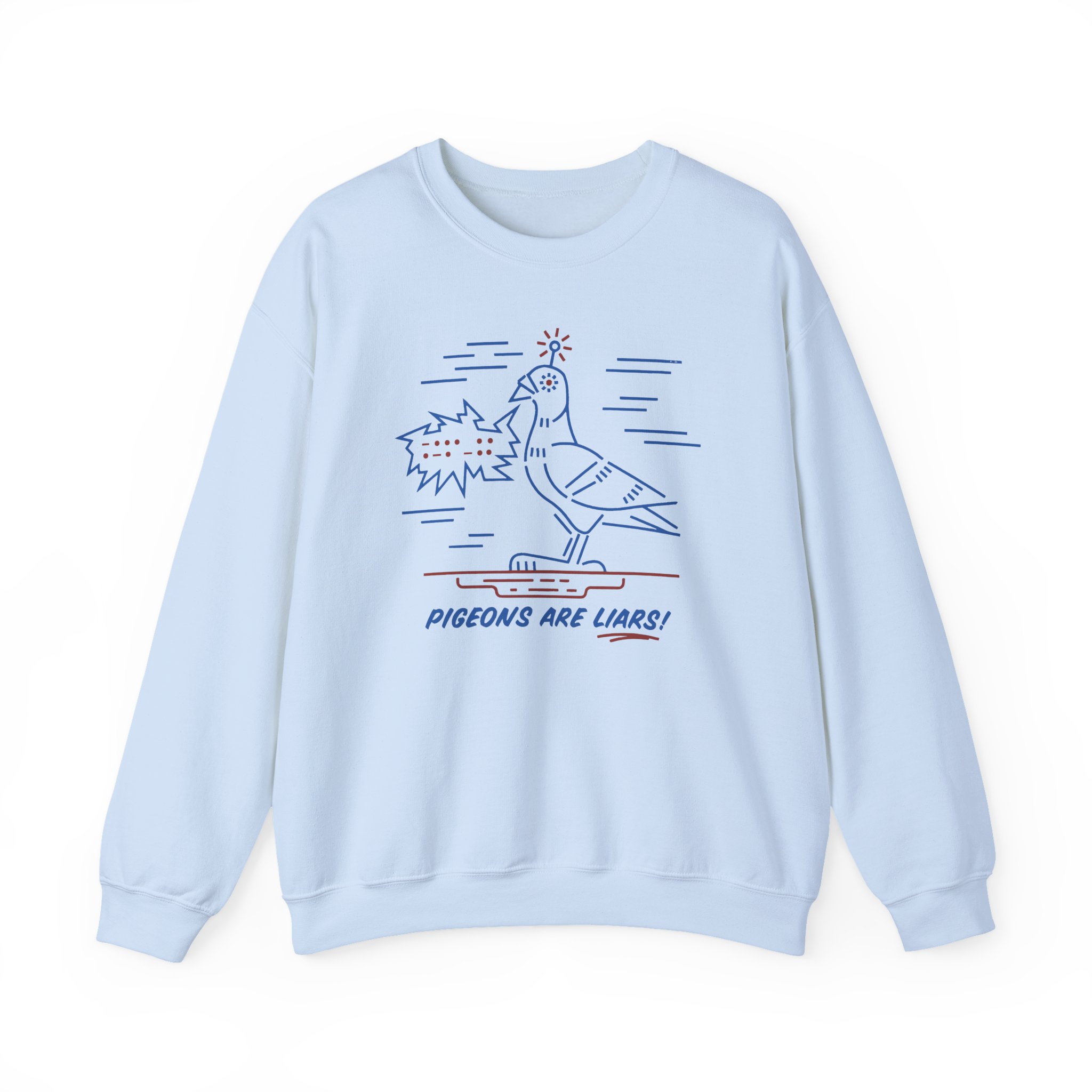 Birds Arent Real Pigeons Are Liars Unisex Heavy Blendâ„¢ Crewneck Sweatshirt
