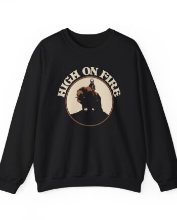 High on Fire Musk Ox Rider Unisex Heavy Blend™ Crewneck Sweatshirt