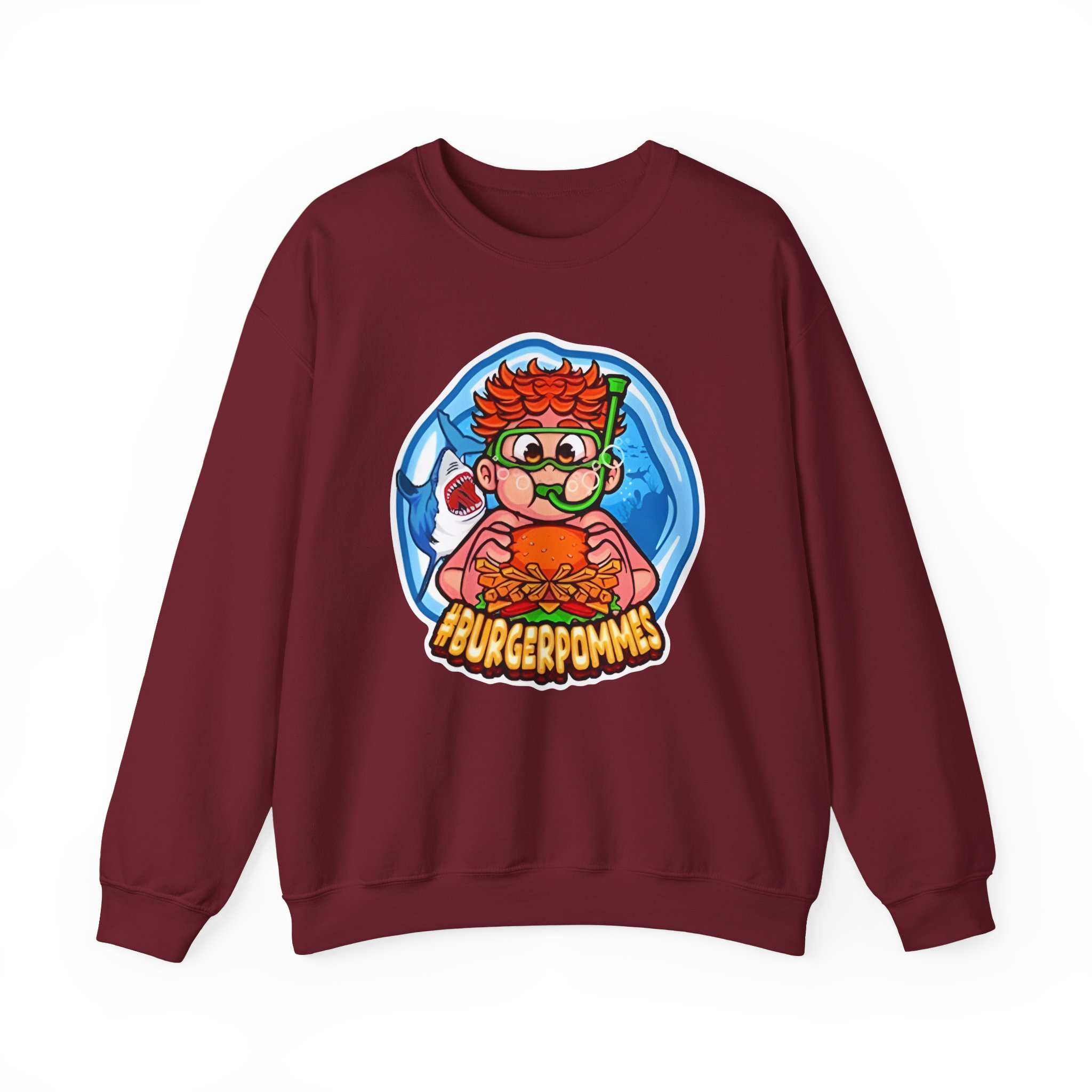 Burger Pommes Unisex Heavy Blendâ„¢ Crewneck Sweatshirt