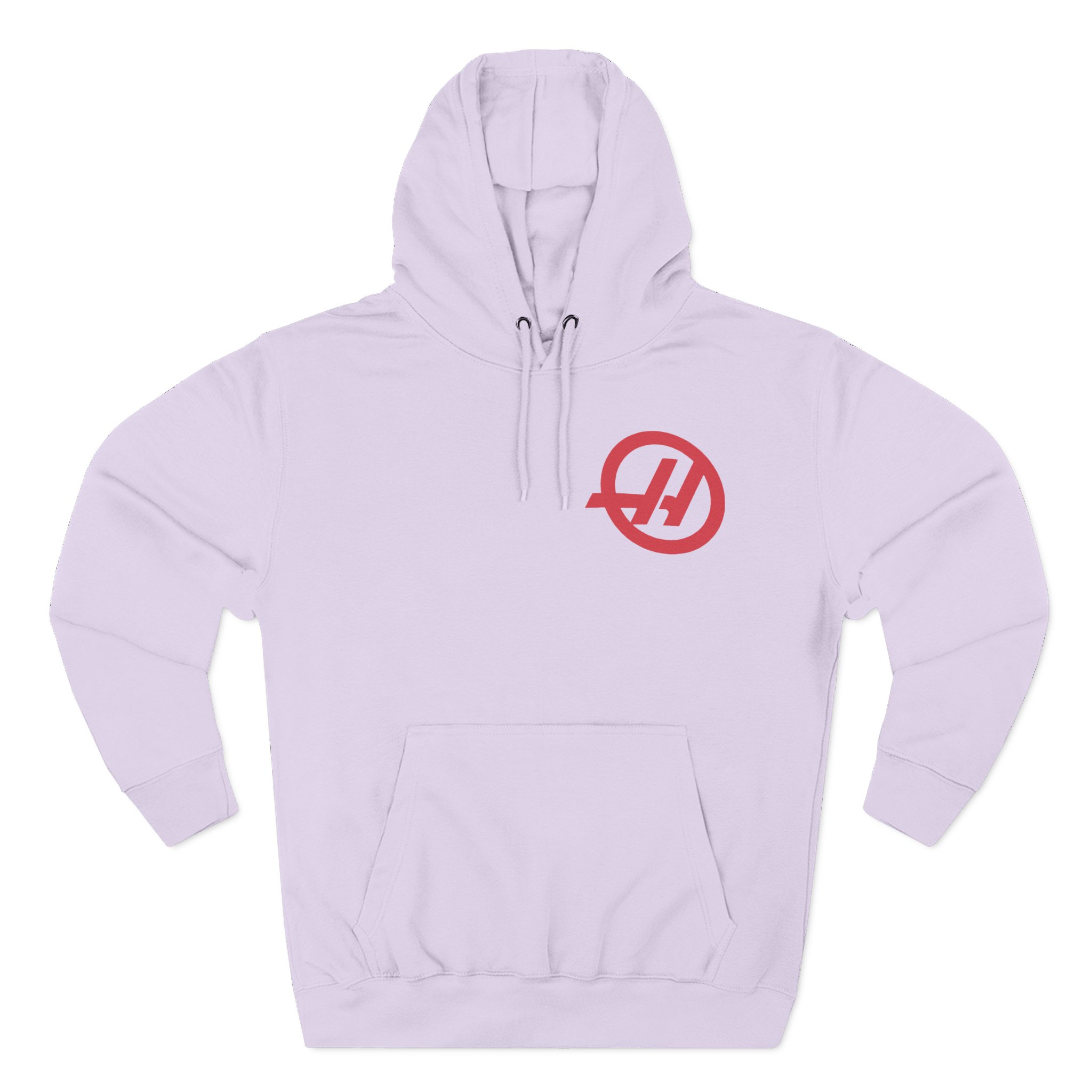 Haas F1 Small Logo Three-Panel Fleece Hoodie