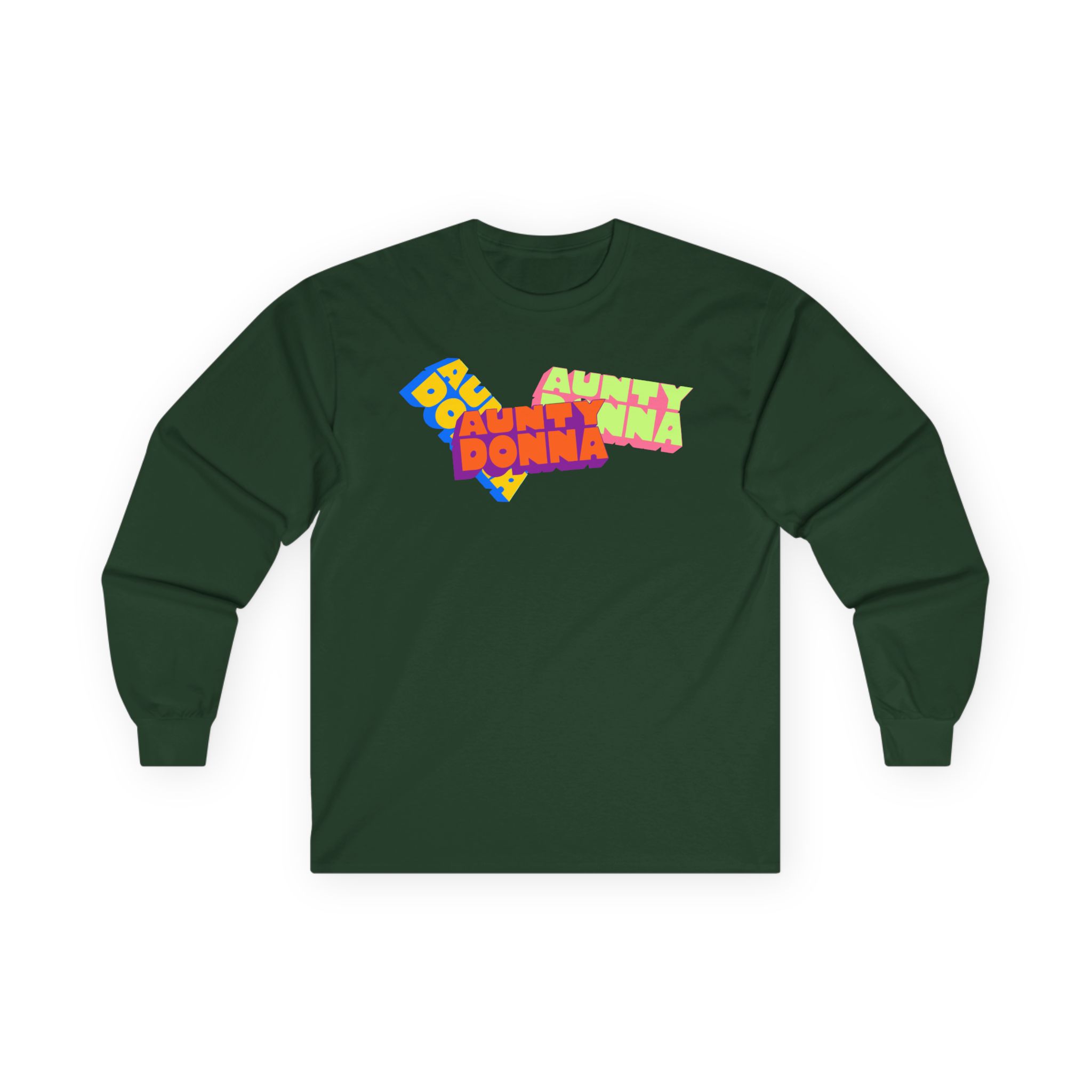 Aunty Donna Three Logo Unisex Ultra Cotton Long Sleeve Tee