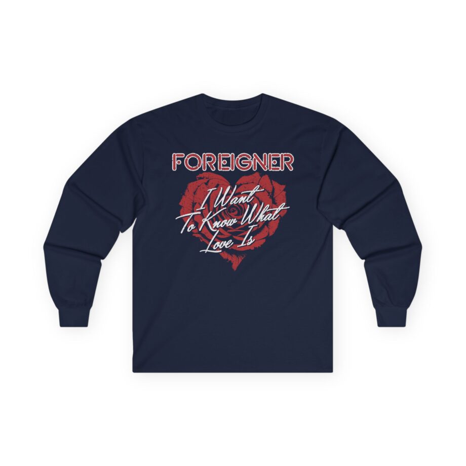 Foreigner Rose Heart Unisex Ultra Cotton Long Sleeve Tee