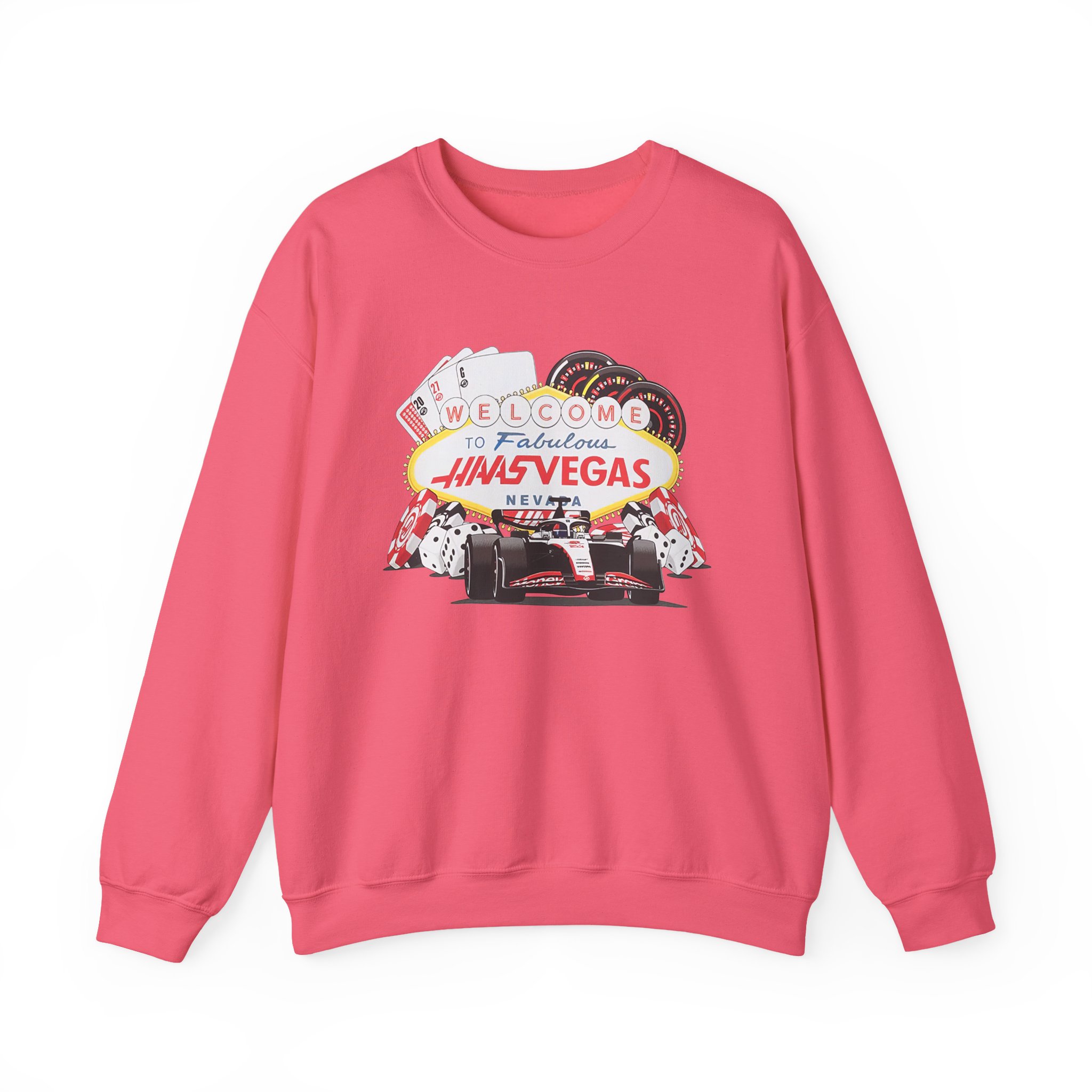 Haas F1 Las Vegas Gp Unisex Heavy Blendâ„¢ Crewneck Sweatshirt