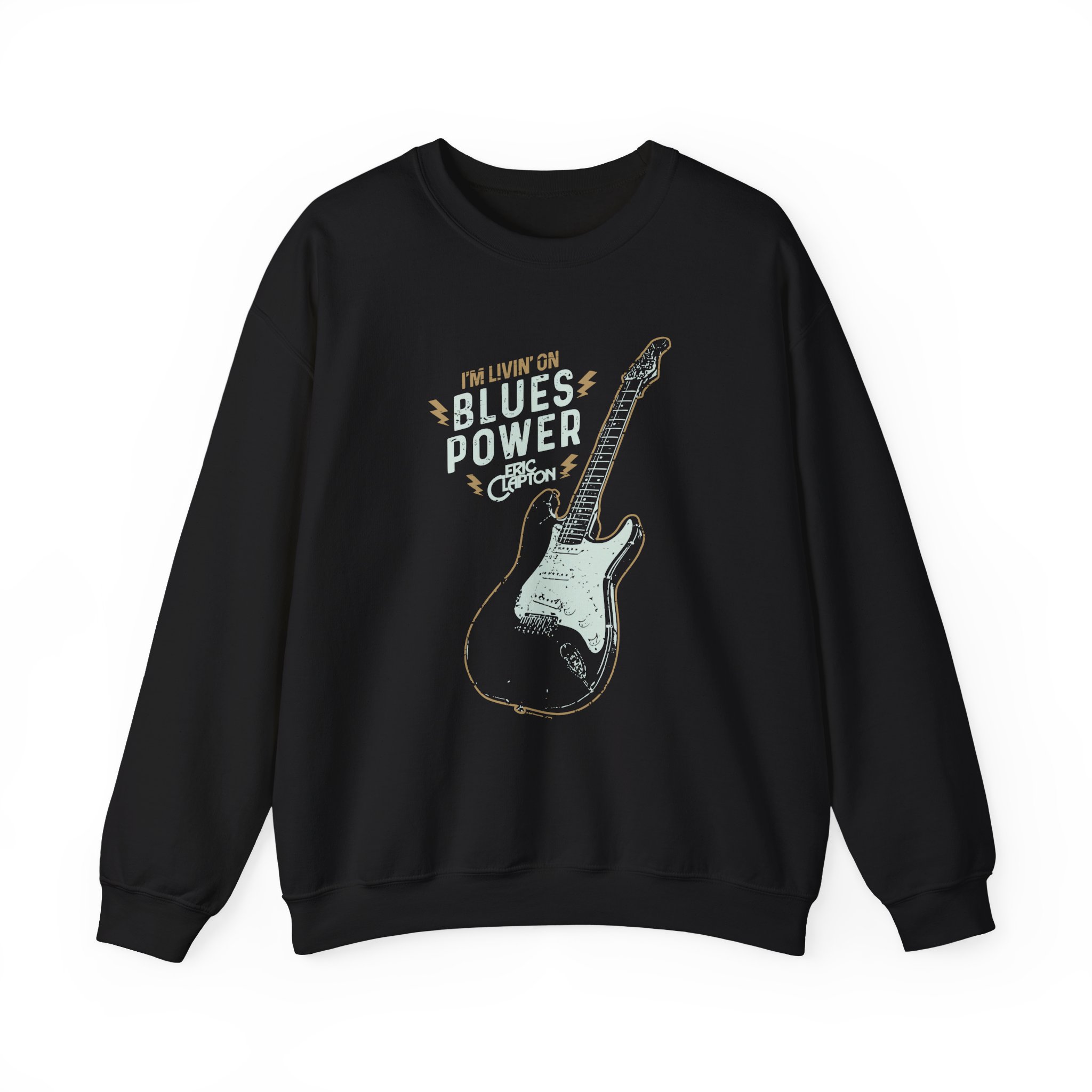 Eric Clapton Livin on Blues Power Unisex Heavy Blendâ„¢ Crewneck Sweatshirt
