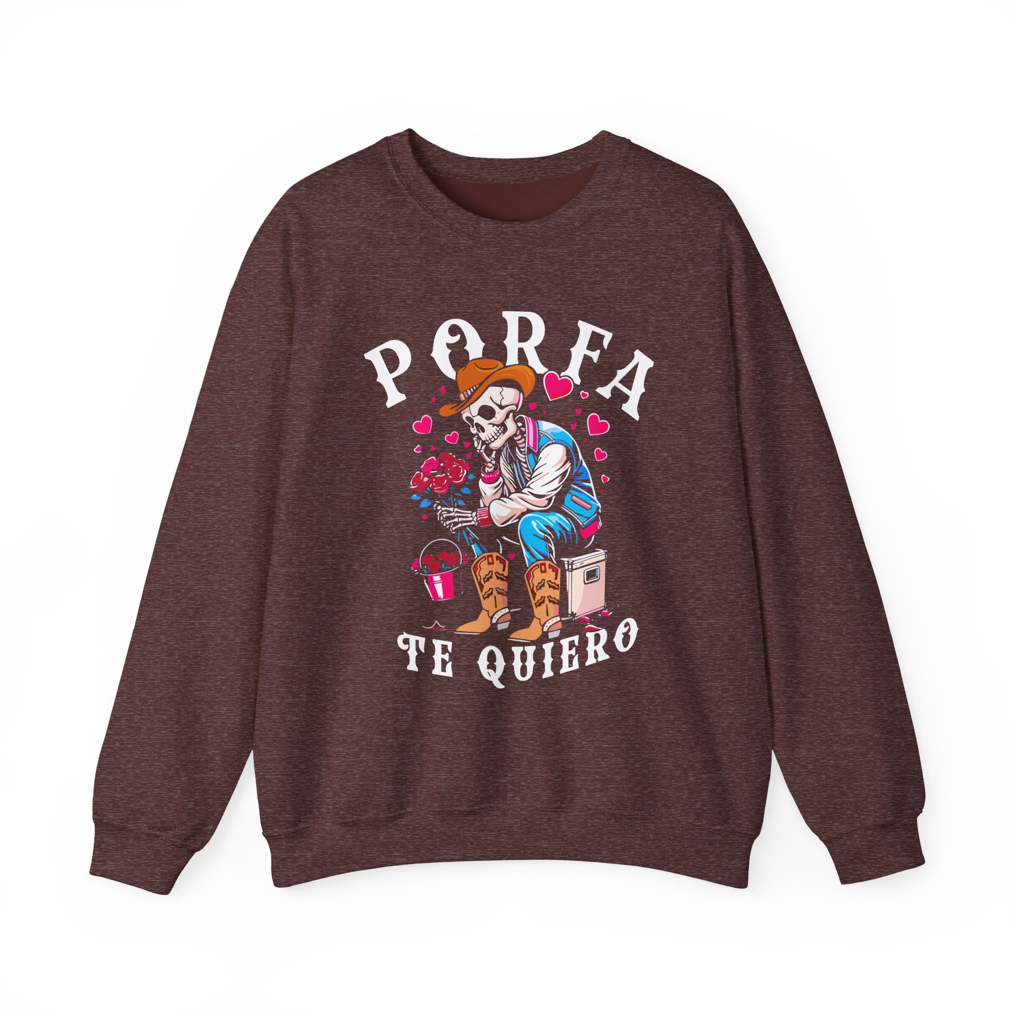 Porfa Skeleton Favor Te Quiero Unisex Heavy Blendâ„¢ Crewneck Sweatshirt