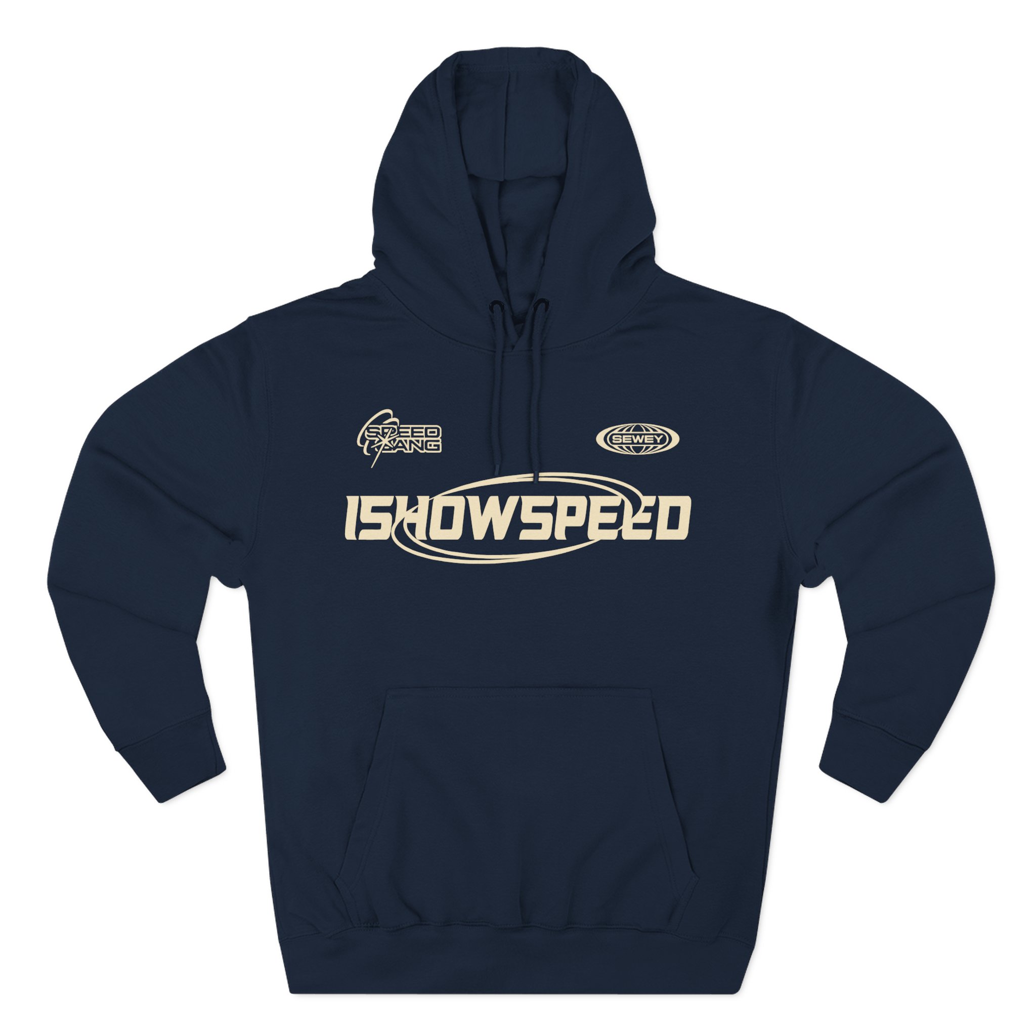 Ishowspeed Racing Royal Three-Panel Fleece Hoodie
