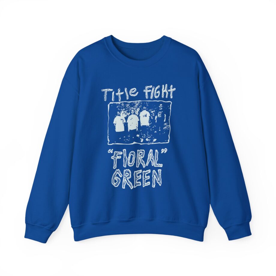 Title Fight Floral Green Unisex Heavy Blend™ Crewneck Sweatshirt