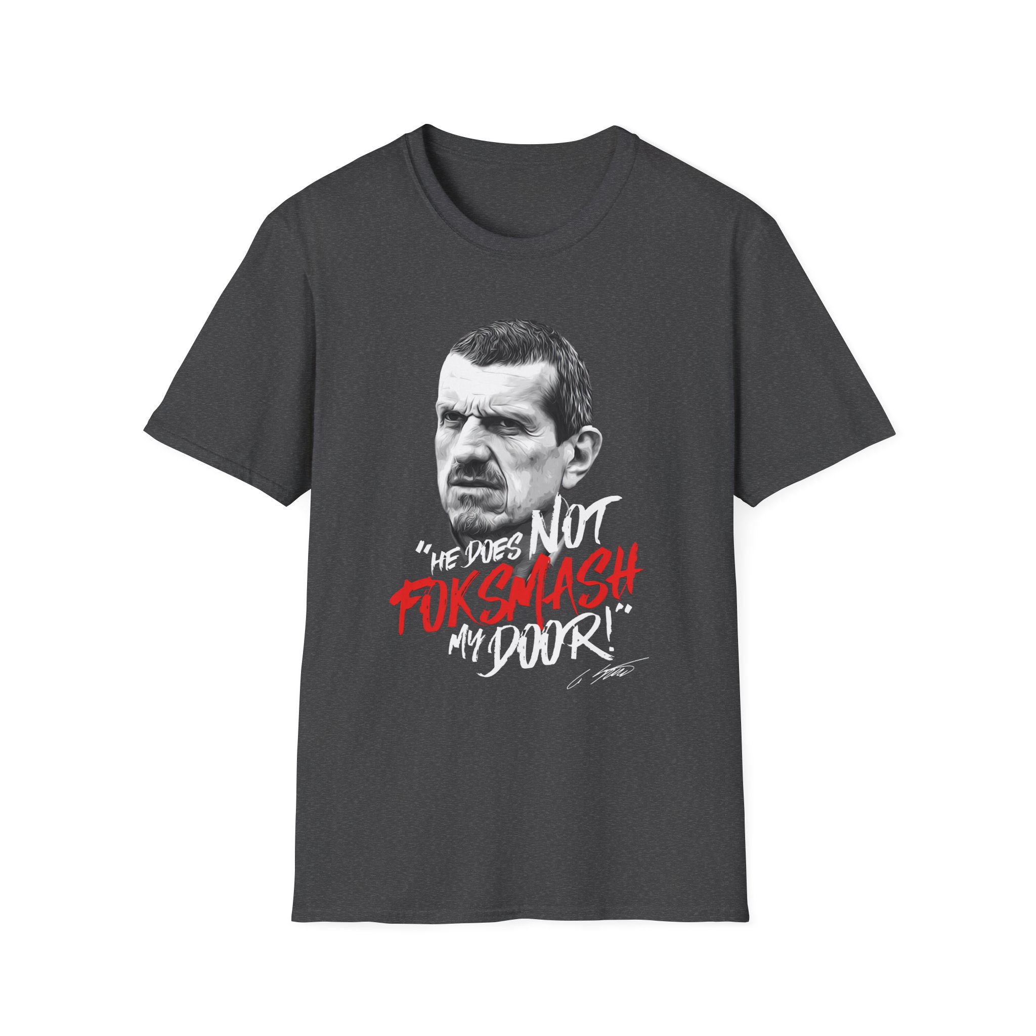 Haas F1 Foksmash-face Unisex Softstyle T-Shirt