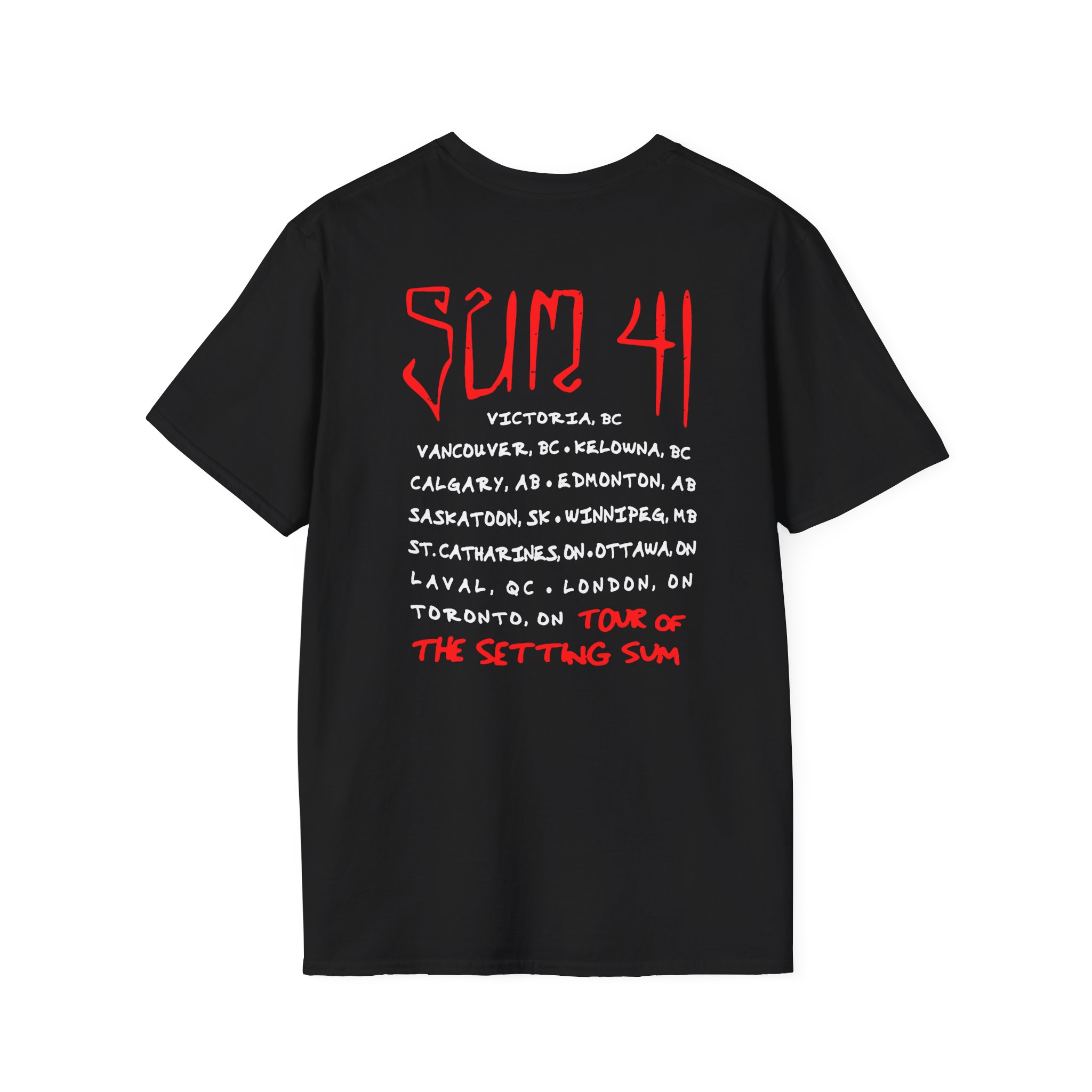 Sum 41 Skull Sketch Tour Unisex Softstyle T-Shirt