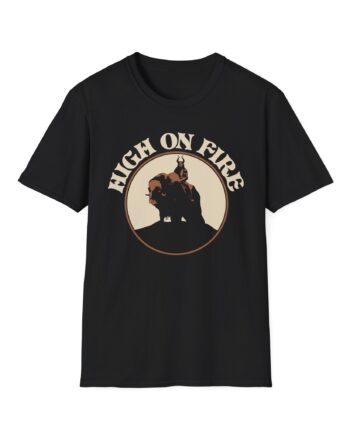 High on Fire Musk Ox Rider Unisex Softstyle T-Shirt