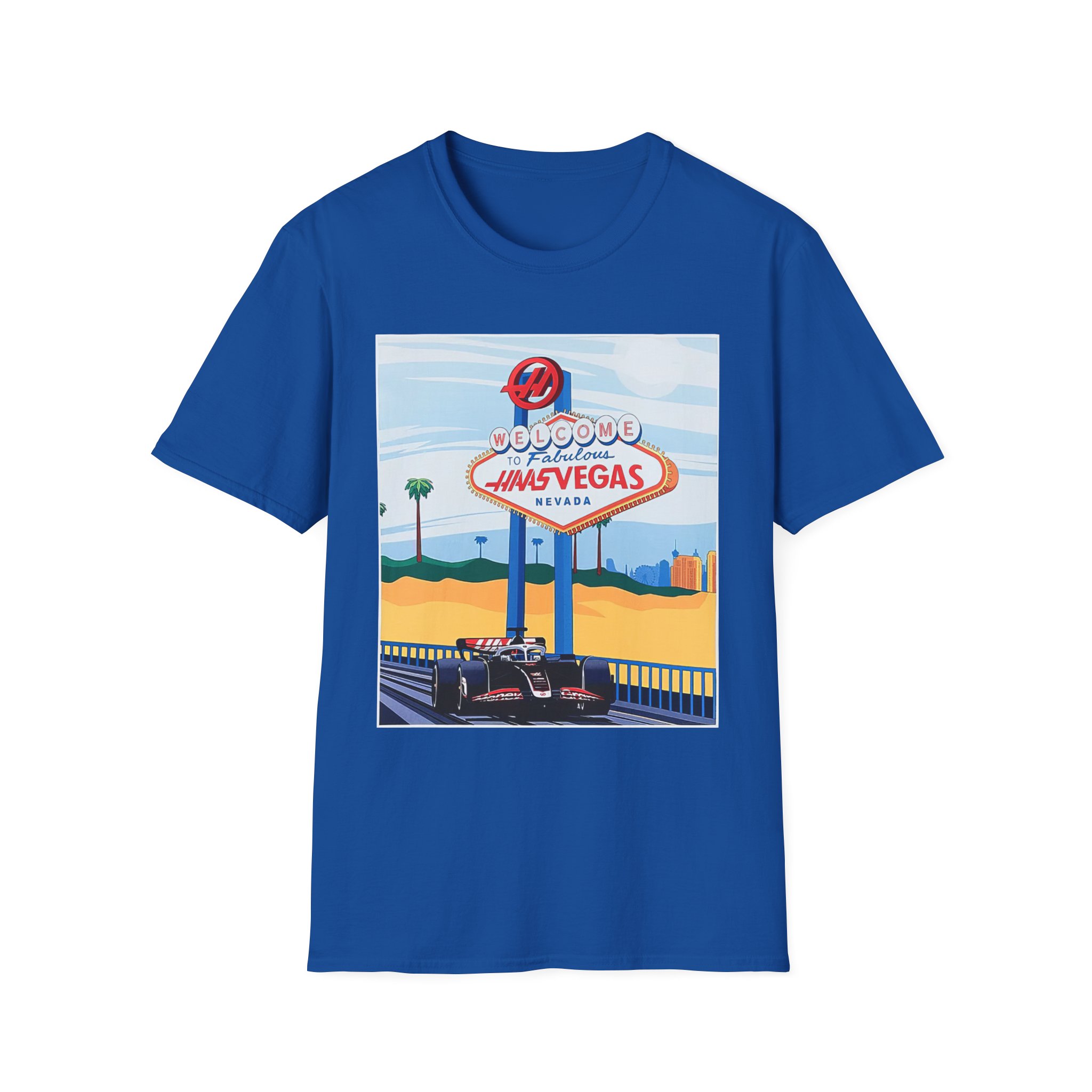 Haas F1 Las vegas Gp Unisex Softstyle T-Shirt