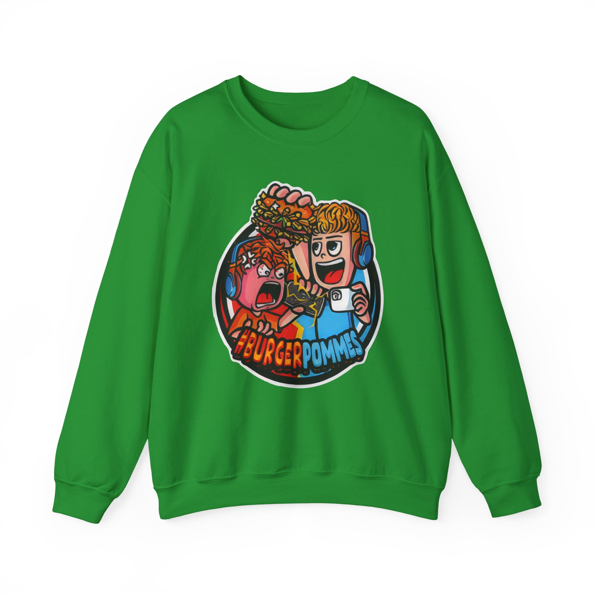 Burger Pommes Unisex Heavy Blendâ„¢ Crewneck Sweatshirt
