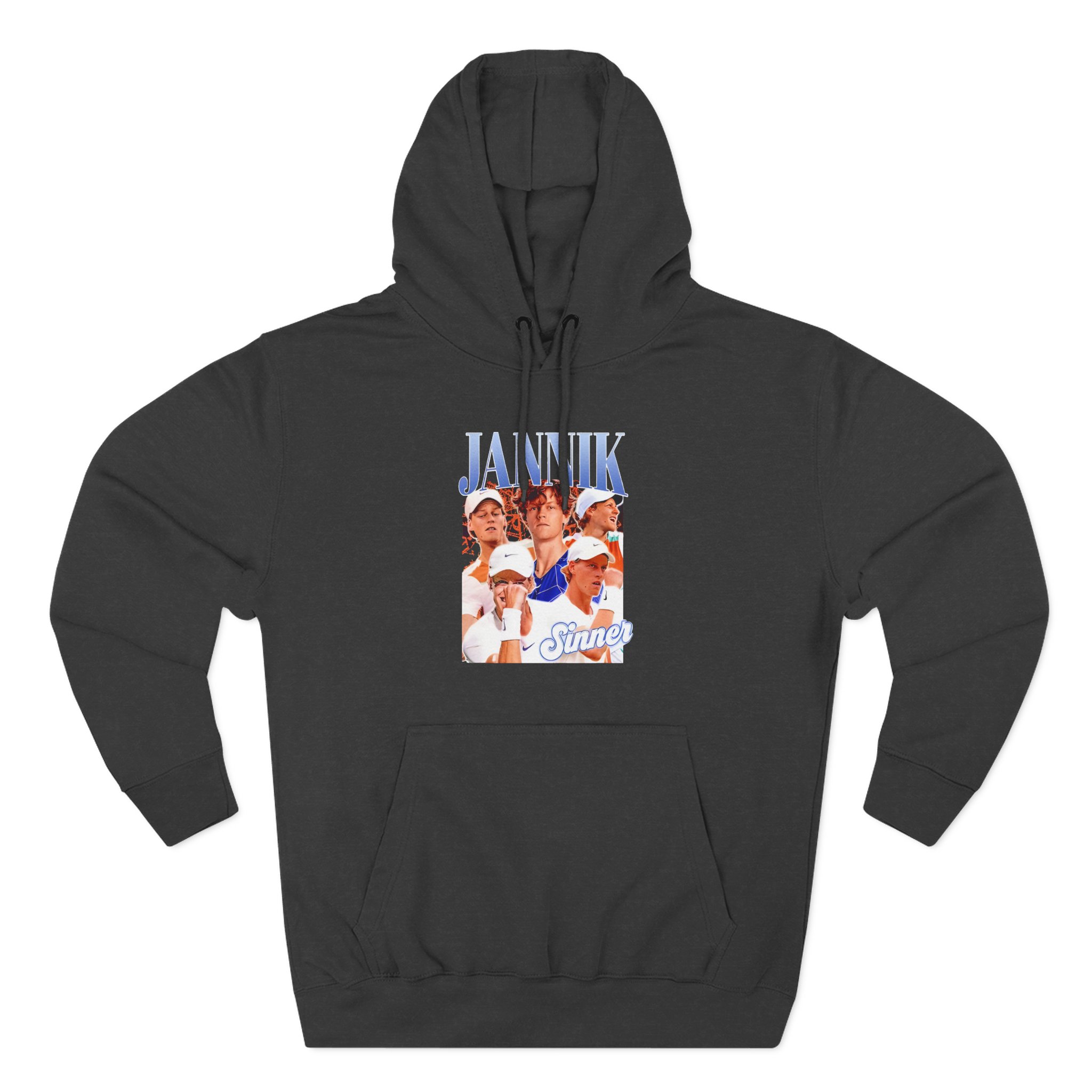 Jannik Sinner Retro Art Three-Panel Fleece Hoodie