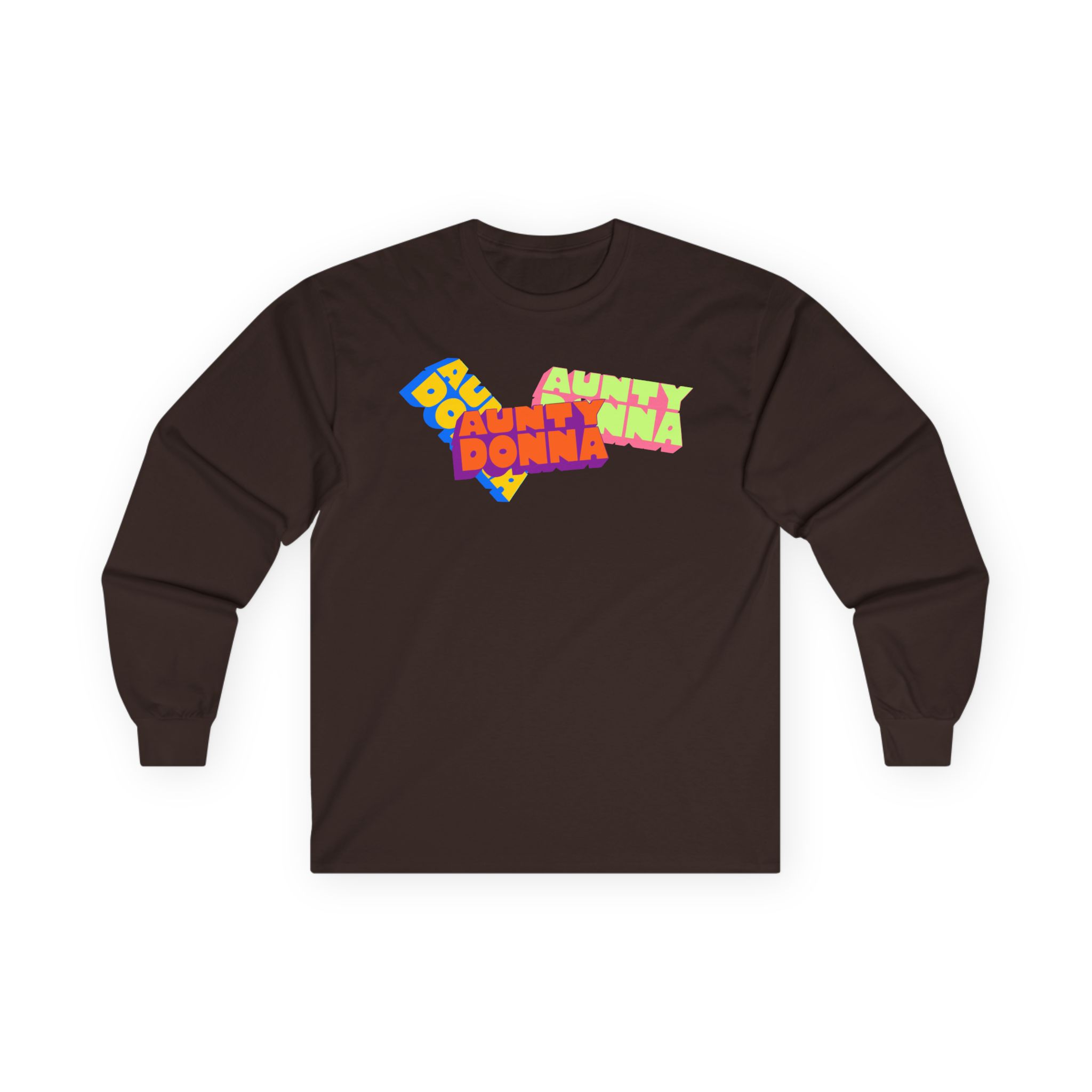 Aunty Donna Three Logo Unisex Ultra Cotton Long Sleeve Tee