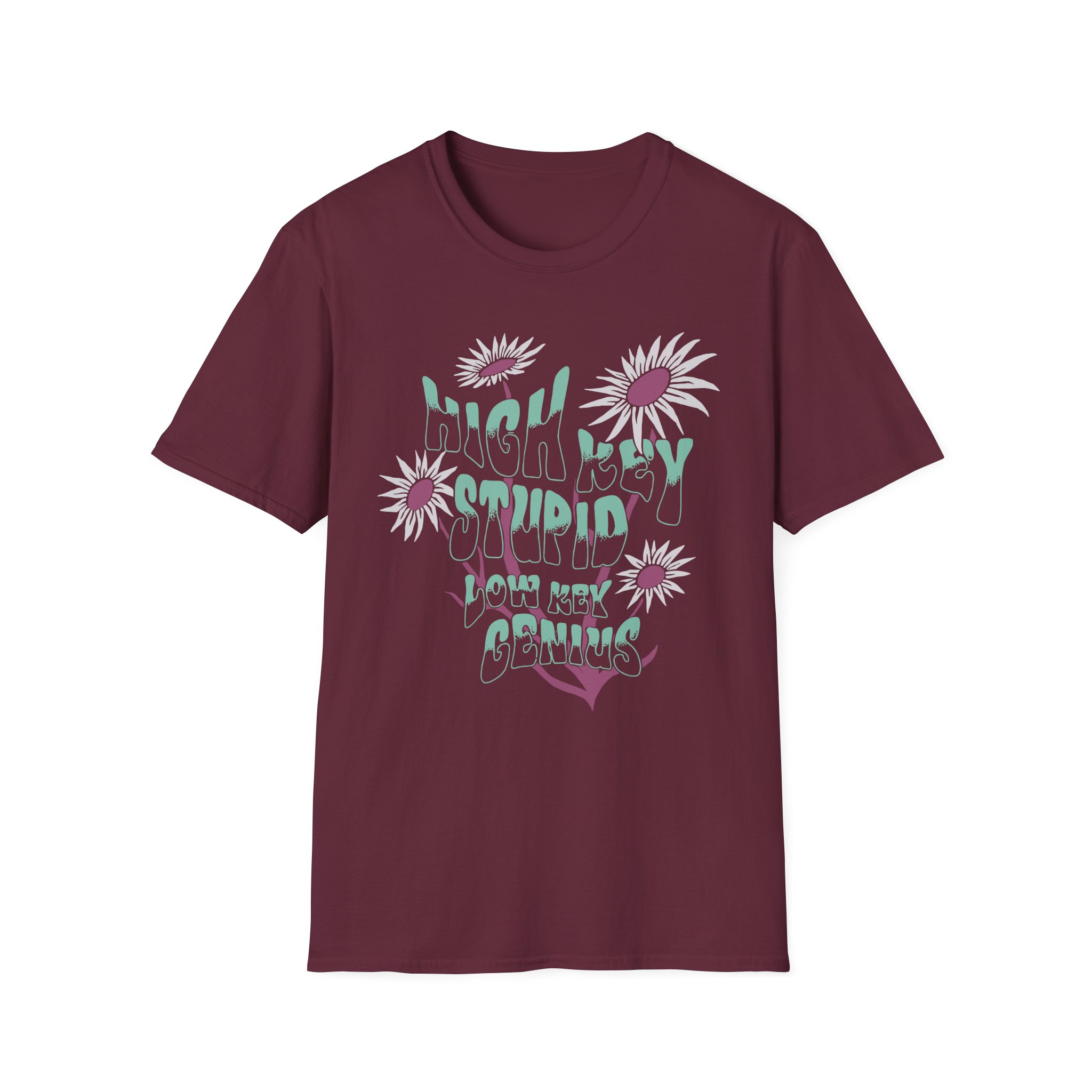 Kallmekris High Key Stupid Low Key Genius Unisex Softstyle T-Shirt