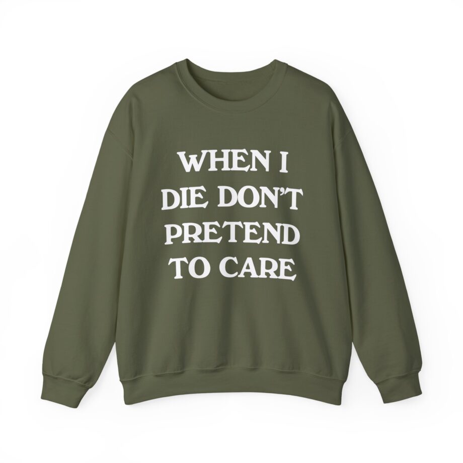 Tierra Whack When I Die Don't Pretend to Care Unisex Heavy Blend™ Crewneck Sweatshirt