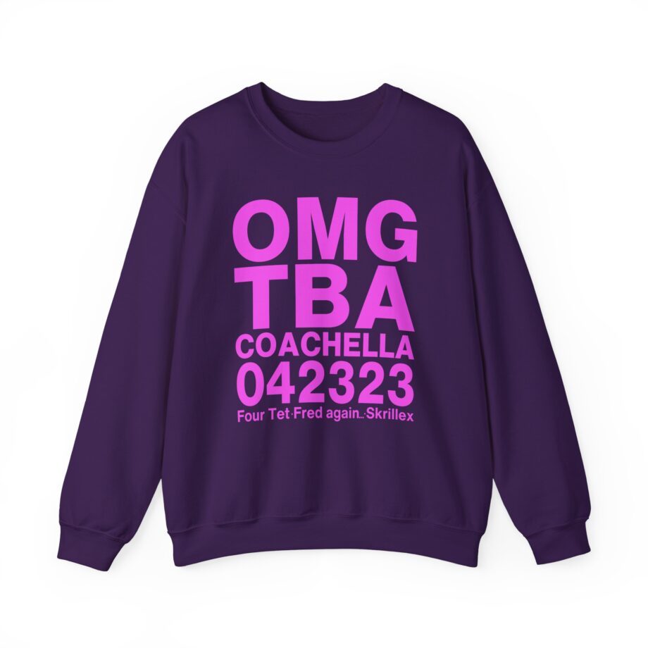 Skrillex OMG ТВА COACHELLA 042323 Four Tet. Fred again Unisex Heavy Blend™ Crewneck Sweatshirt